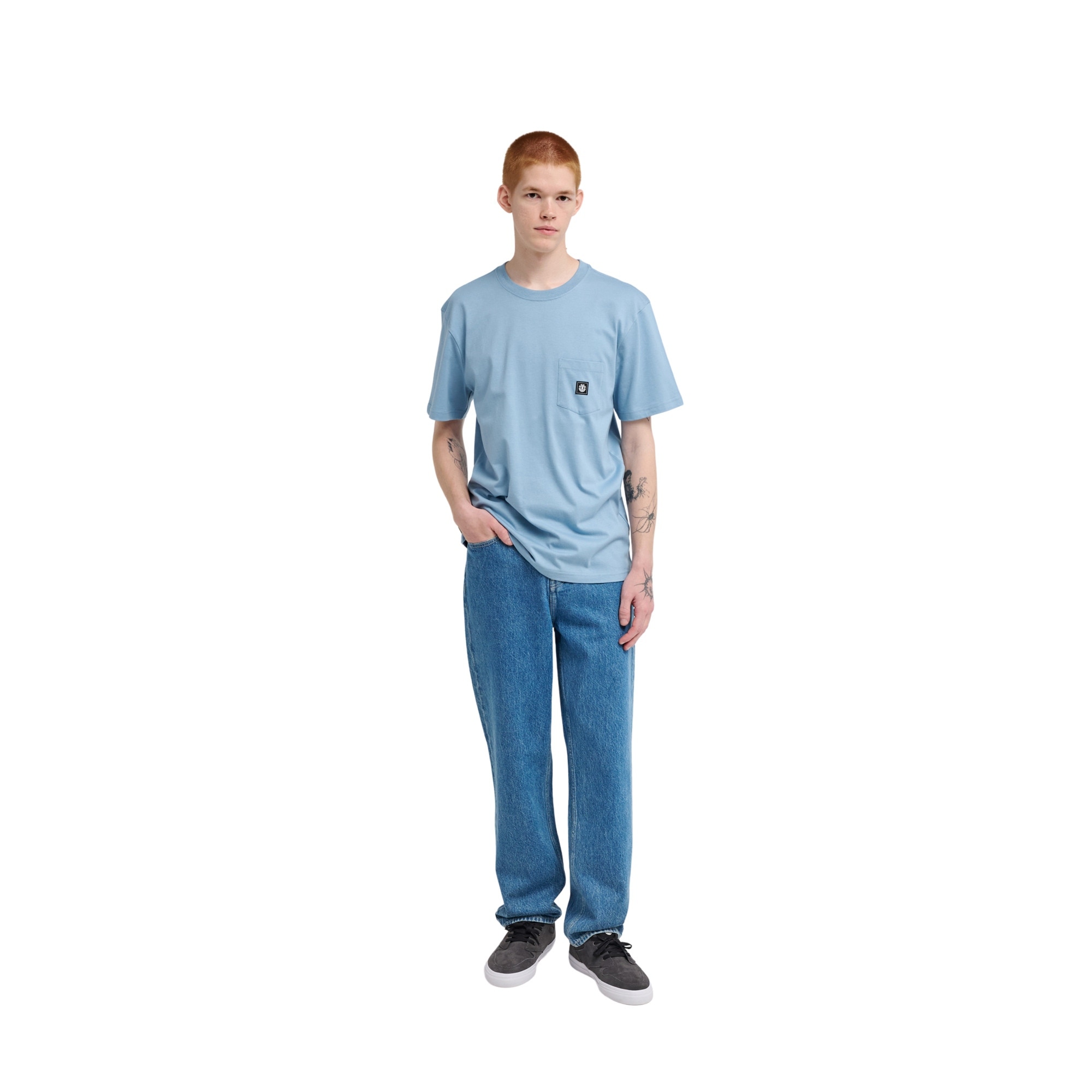 Camiseta de hombre Icon Label Pocket Element - Azul denim Azul denim-3