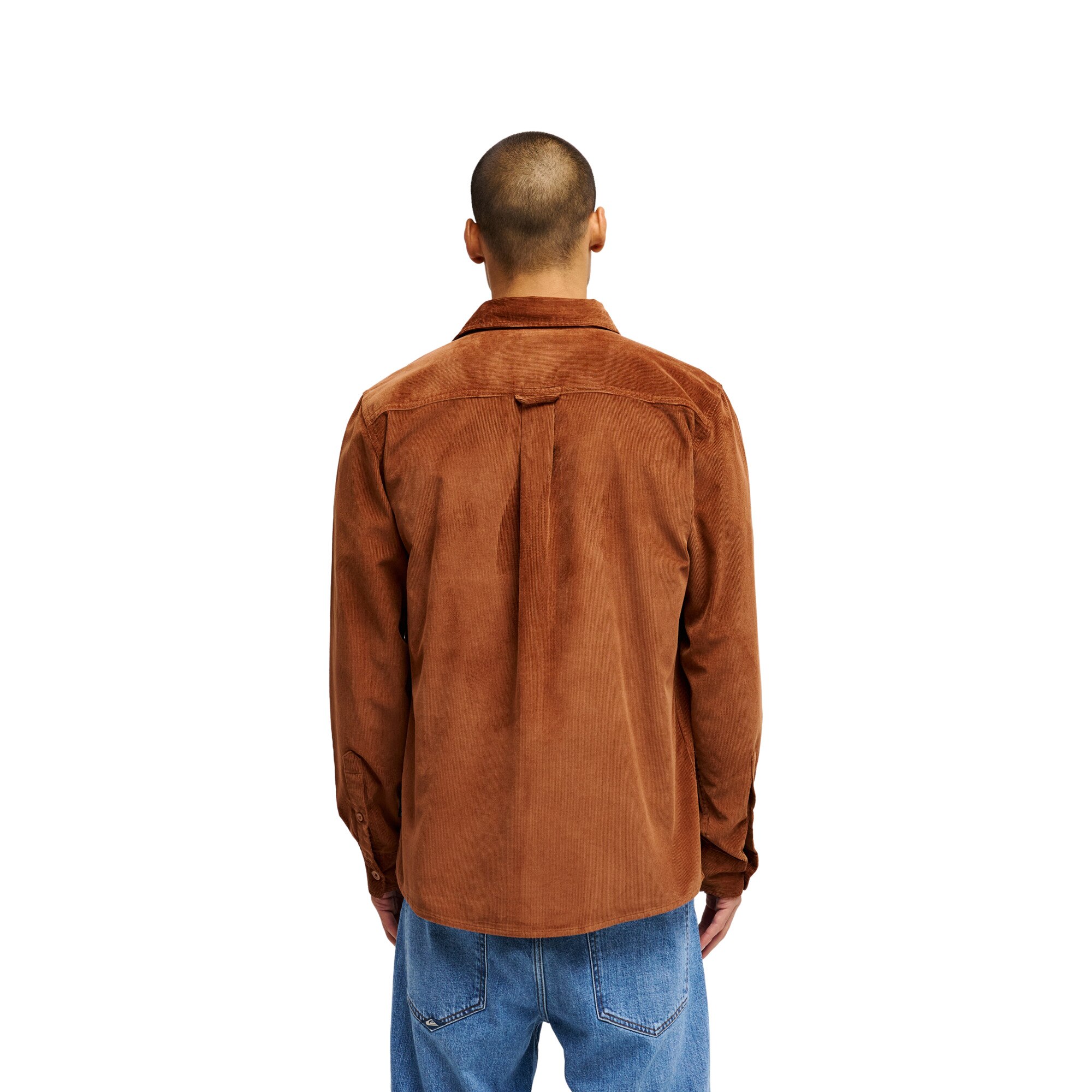 Camisa de hombre Smoke Trail Cord Quiksilver - Marrón Marrón-2