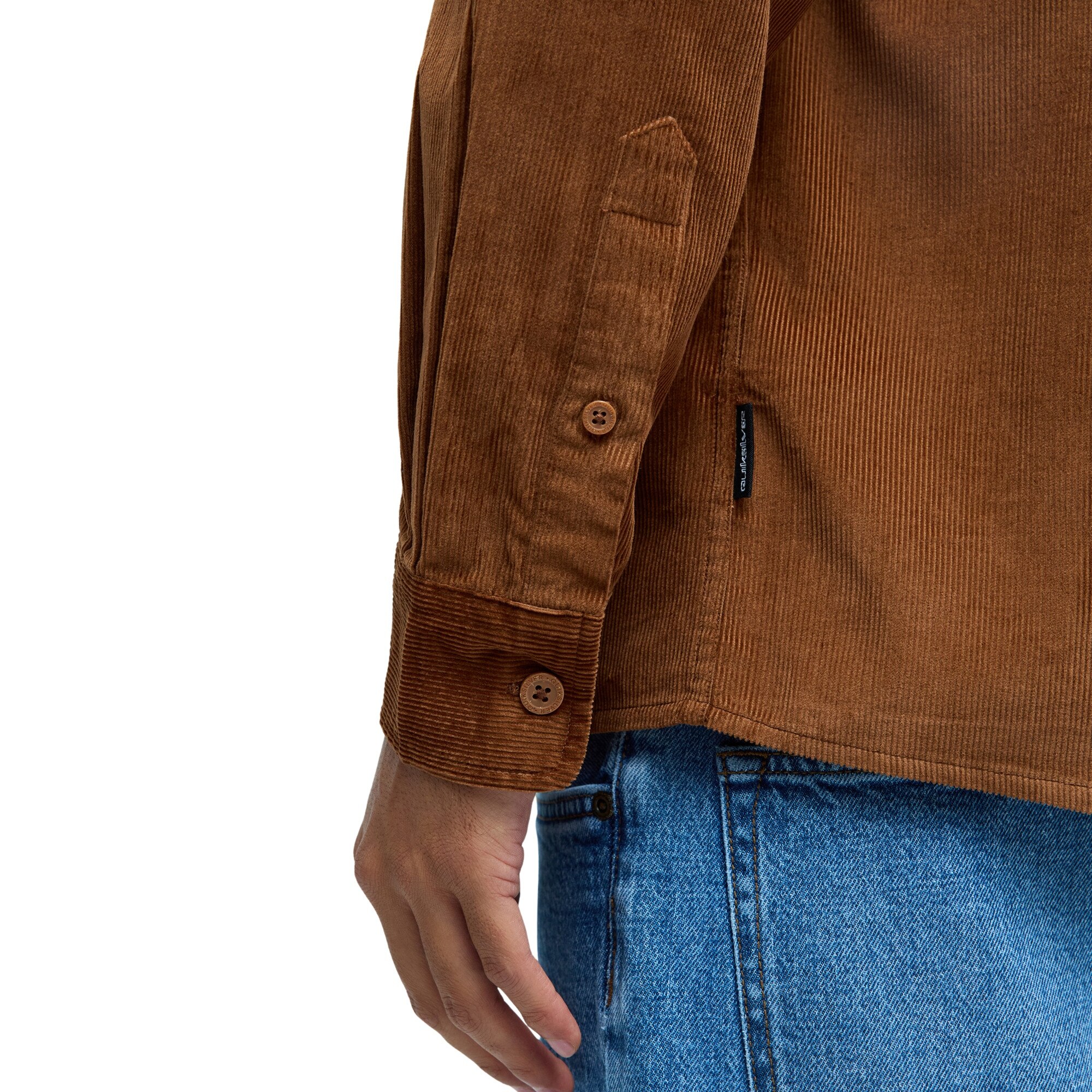 Camisa de hombre Smoke Trail Cord Quiksilver - Marrón Marrón-6