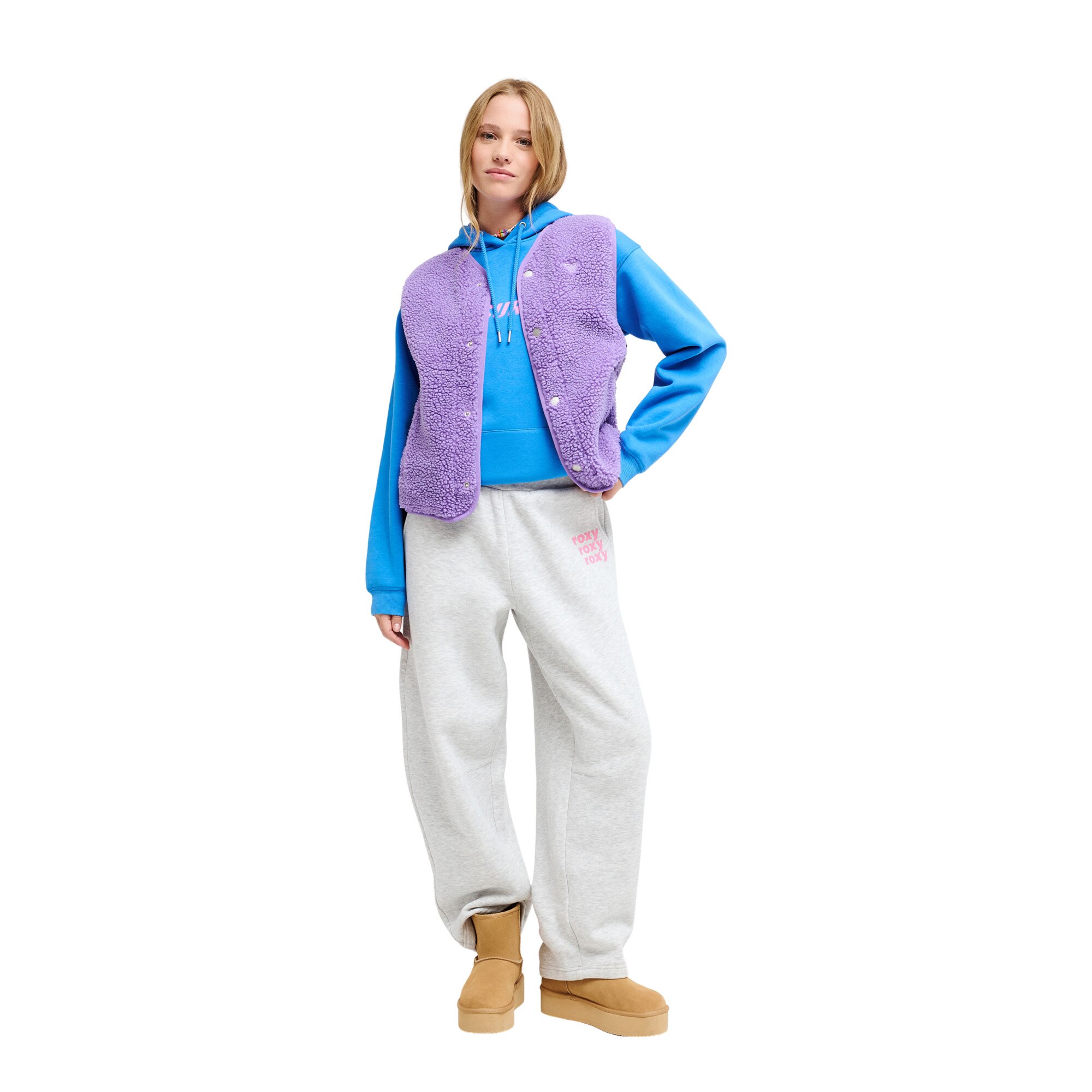 Chaleco polar sherpa de mujer Iconic Town Roxy - Morado Morado-5