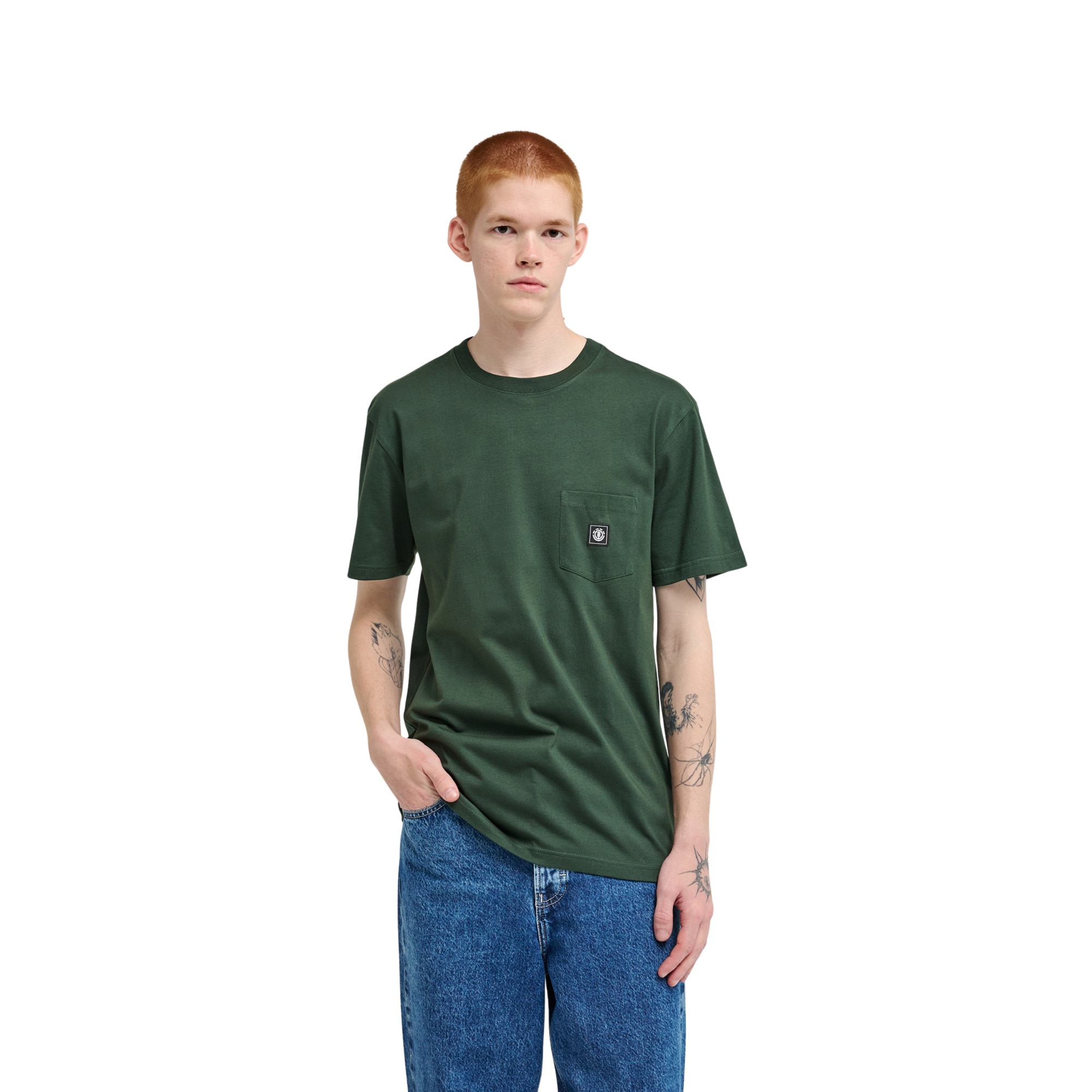Camiseta de hombre Icon Label Pocket Element - Verde Verde-1