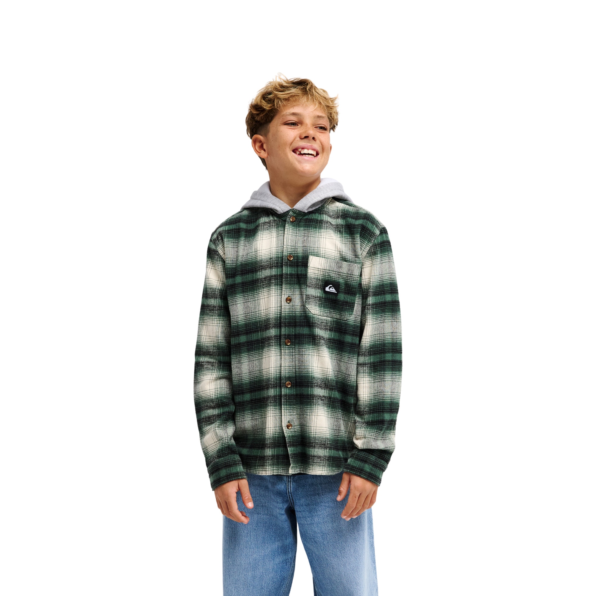 Camisa de niños Timetable Quiksilver - Verde Verde-1