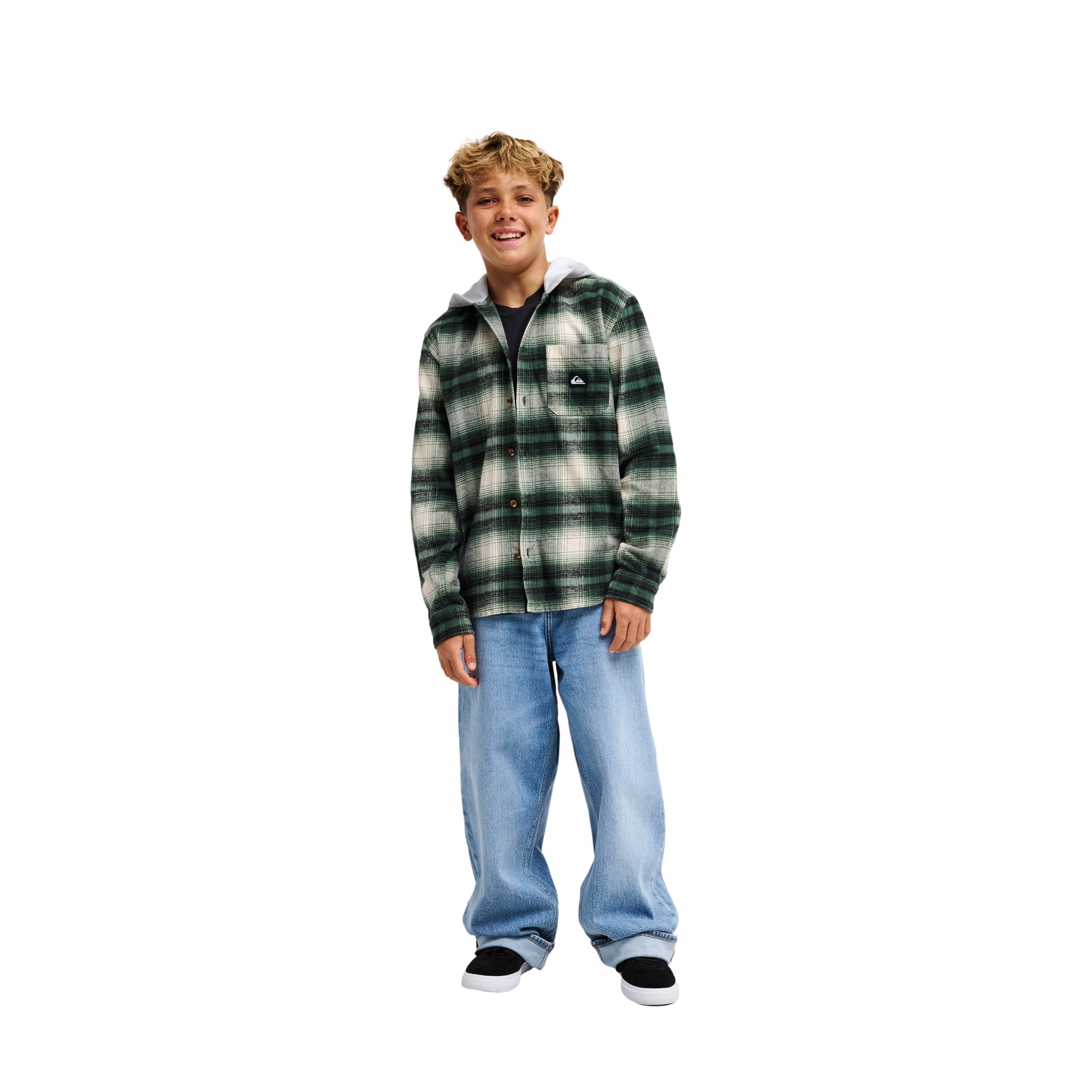 Camisa de niños Timetable Quiksilver - Verde Verde-5
