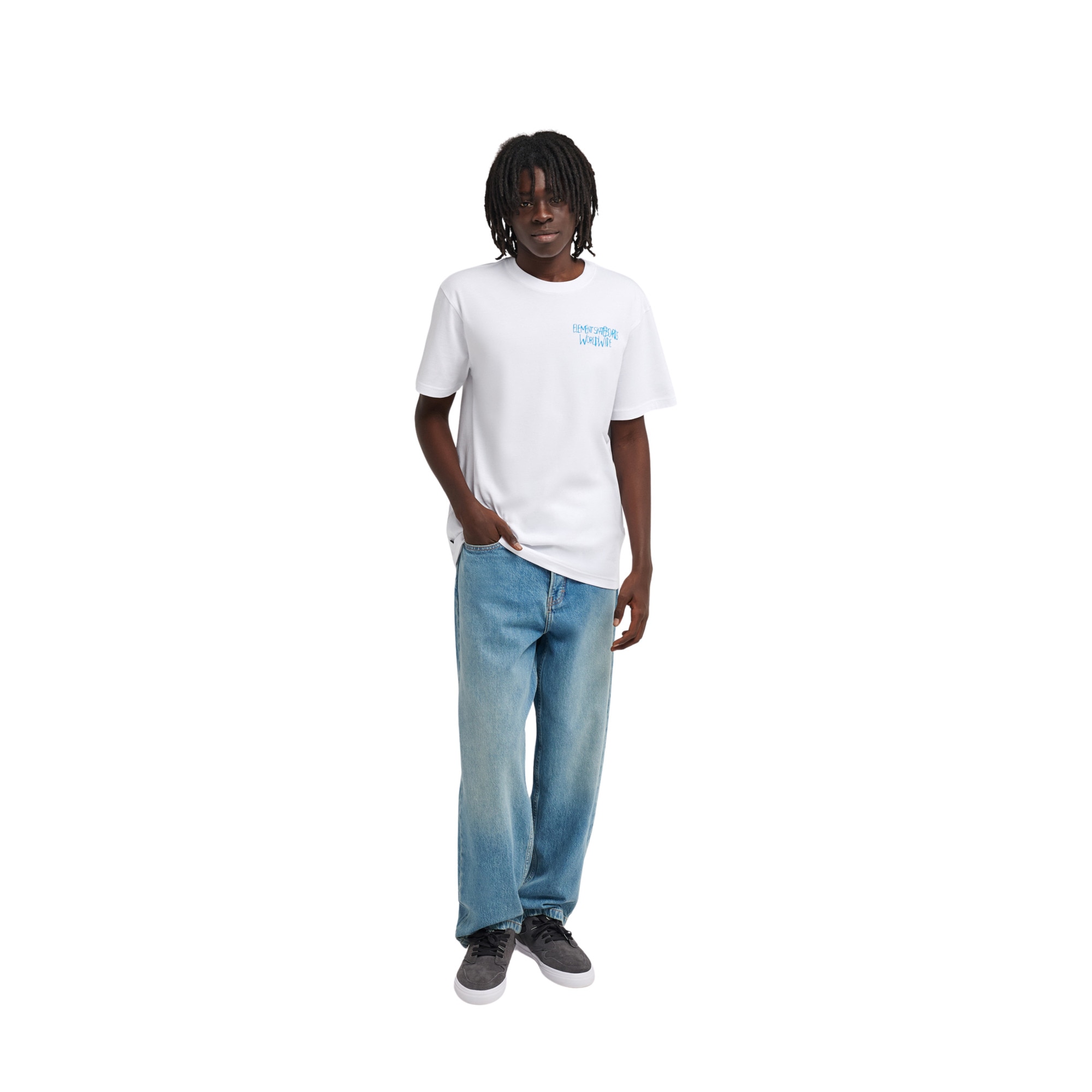 Camiseta de hombre Couching Element - Blanco Blanco-3