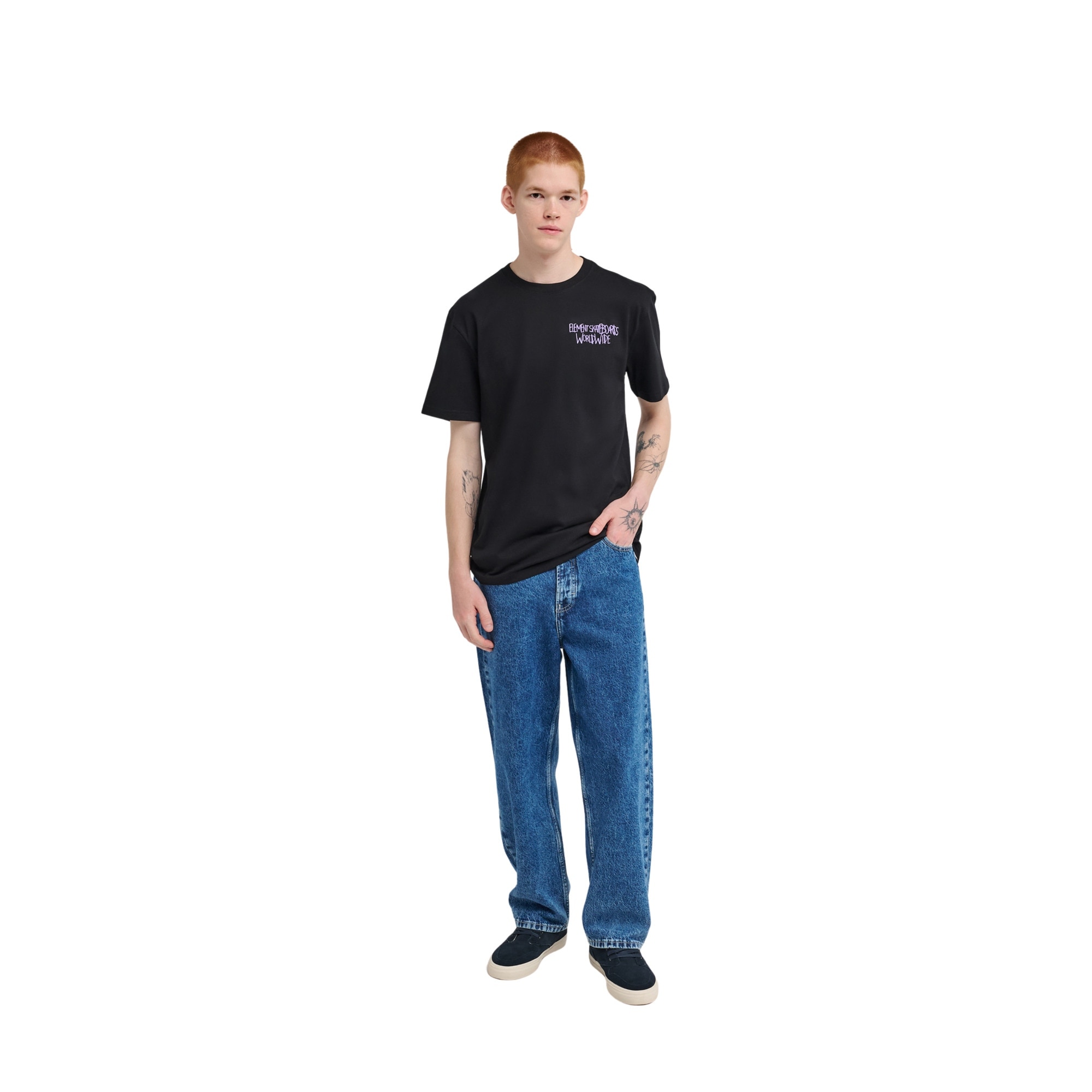 Camiseta de hombre Couching Element - Negro Negro-3