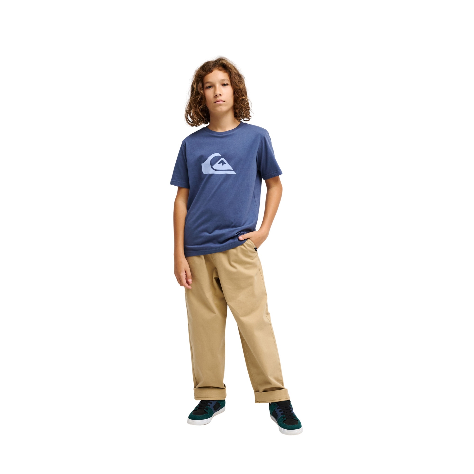 Camiseta de niños Ev Comp Logo Quiksilver - Azul Azul-5