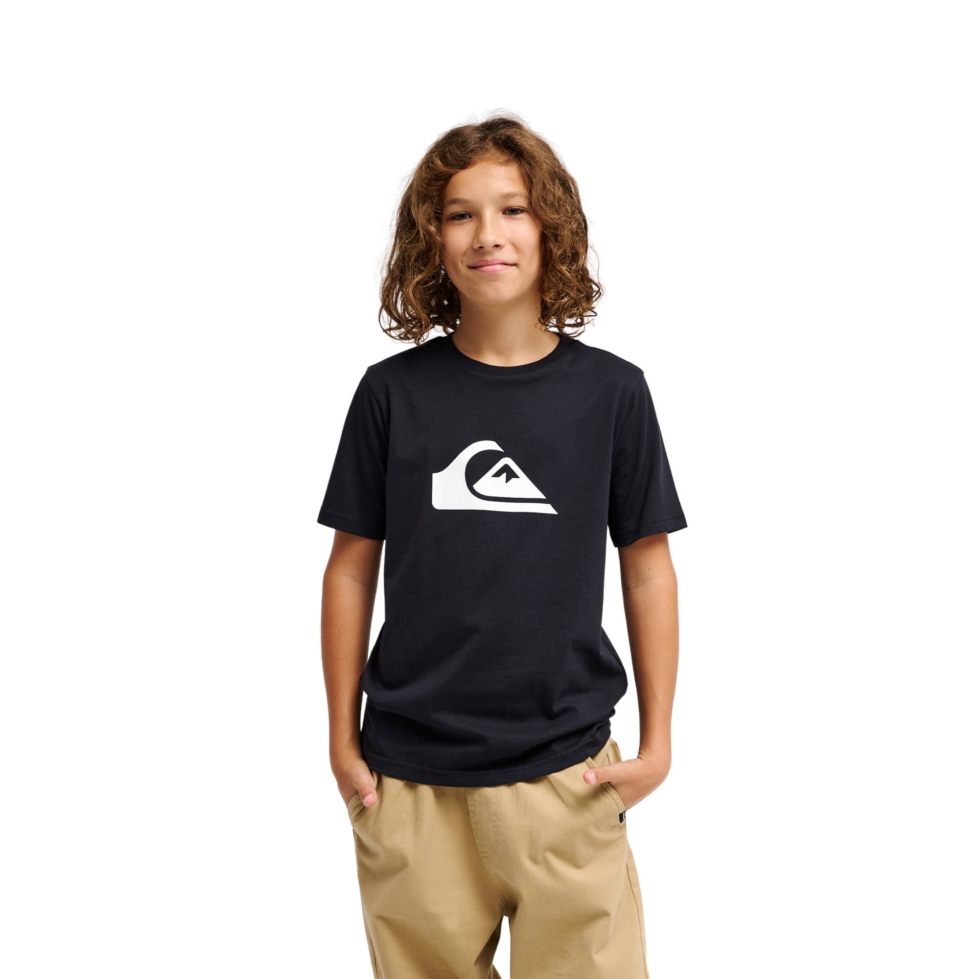 Camiseta de niños Ev Comp Logo Quiksilver - Negro Negro-1