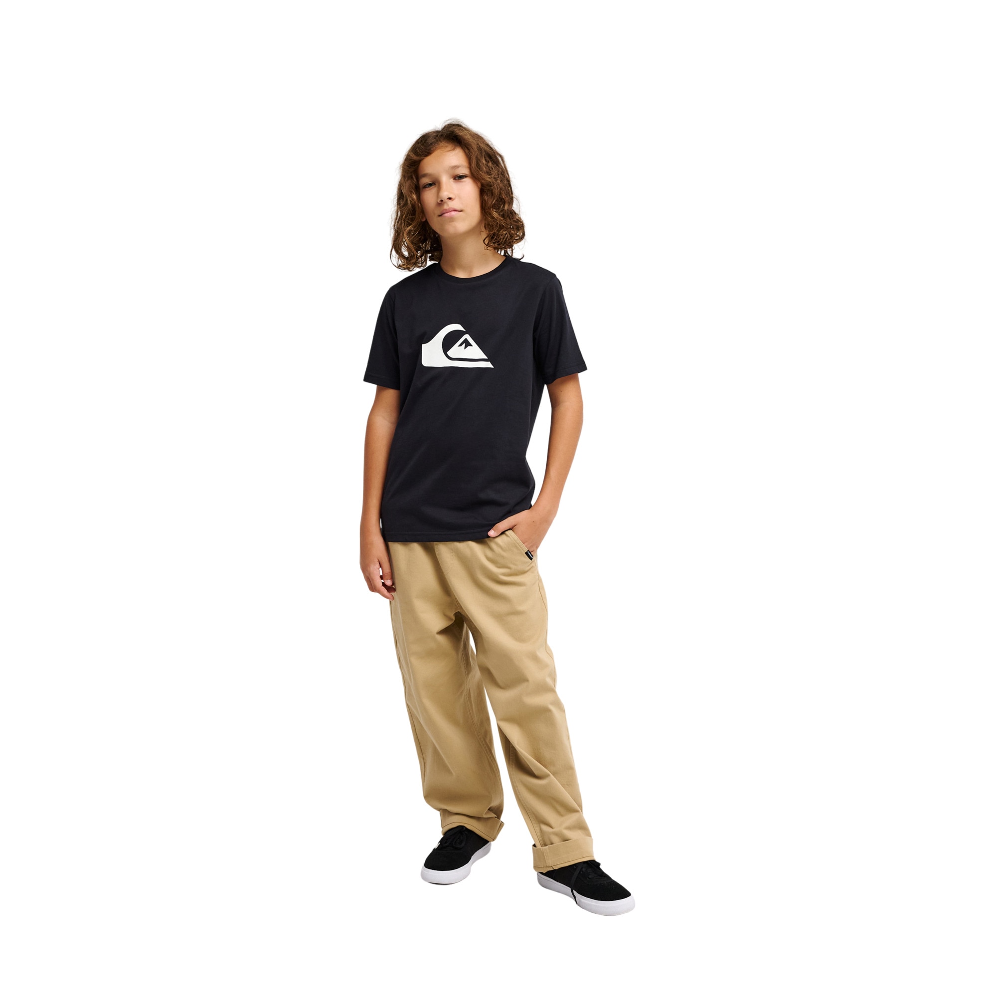 Camiseta de niños Ev Comp Logo Quiksilver - Negro Negro-5
