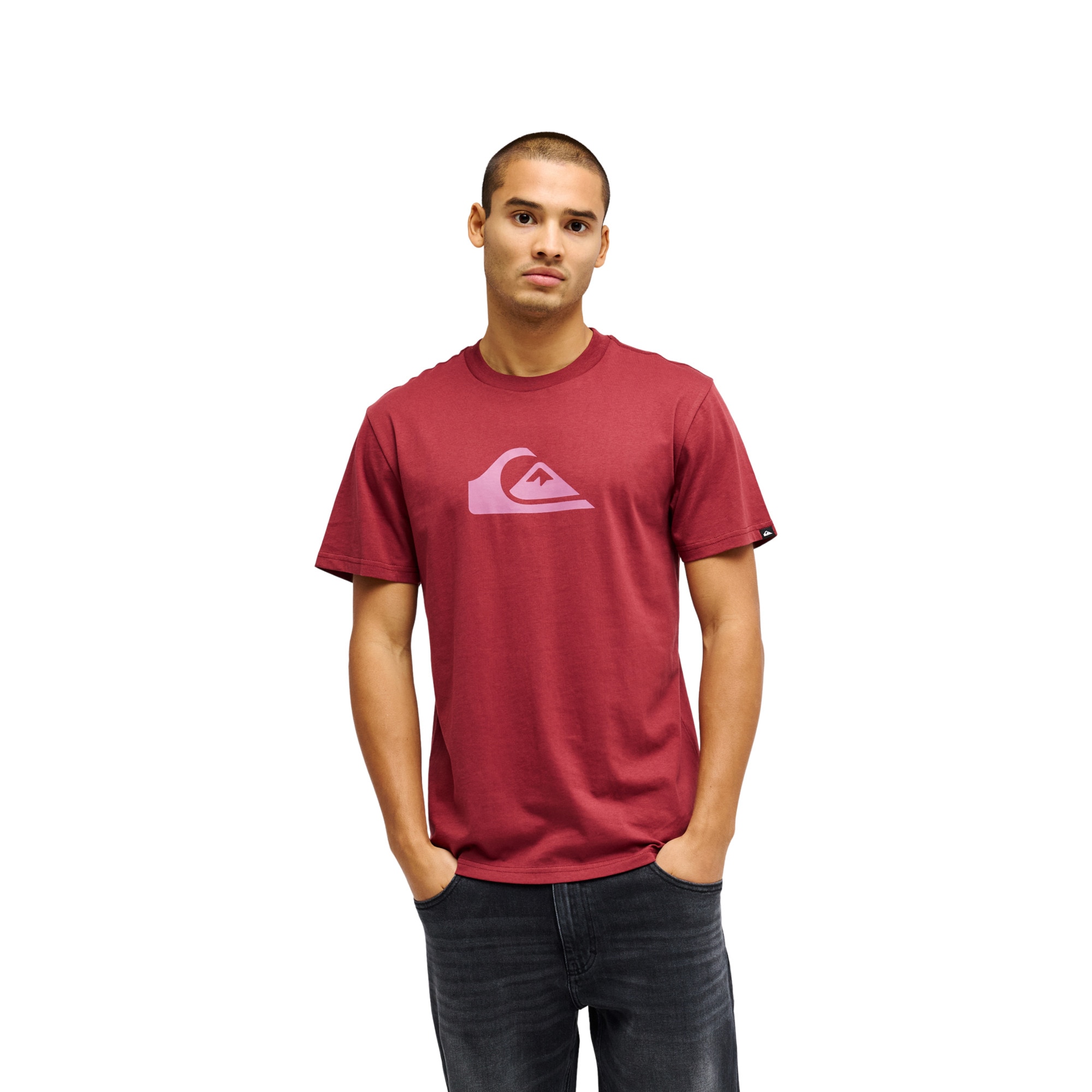 Camiseta de hombre Ev Comp Logo Quiksilver - Rojo cereza Rojo cereza-1