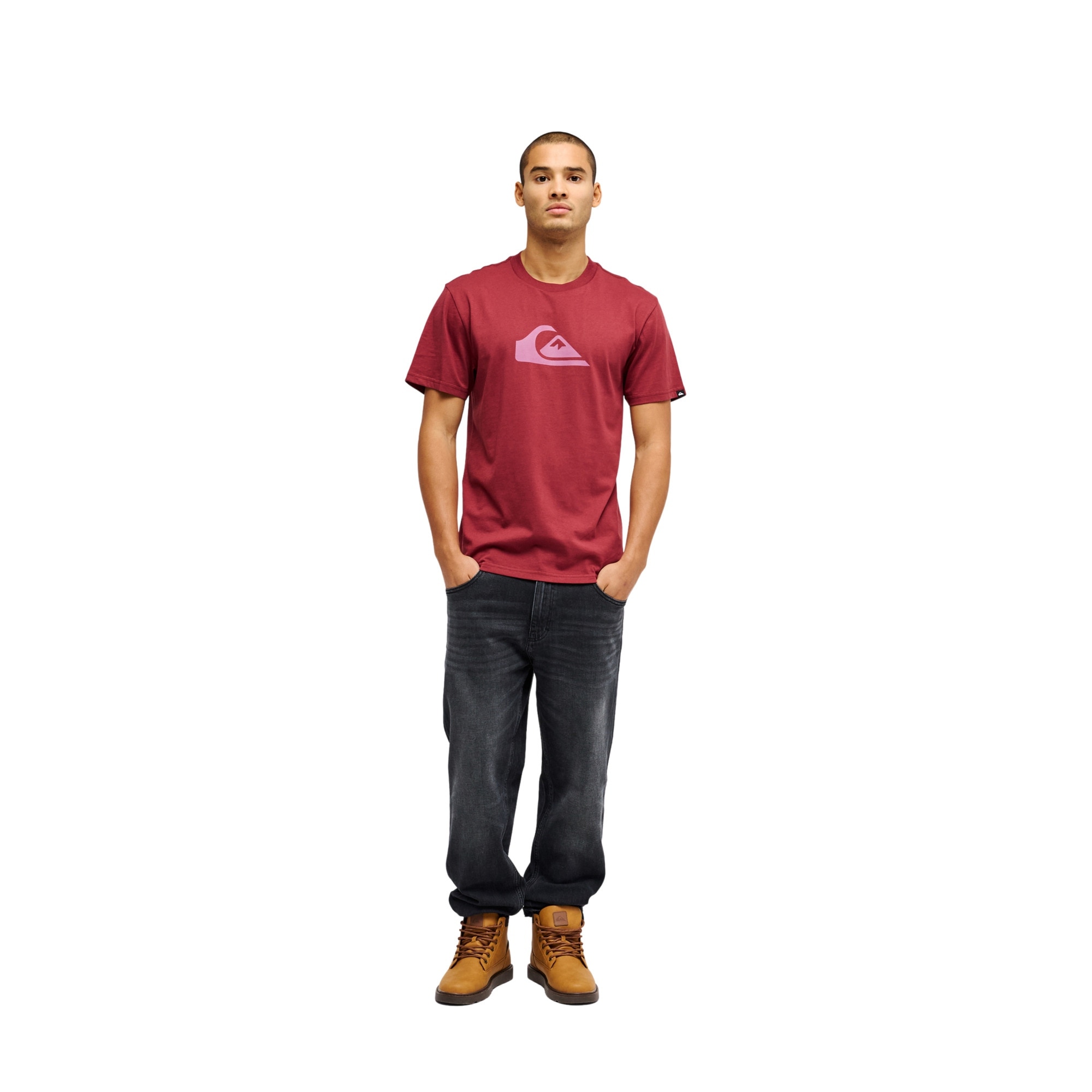 Camiseta de hombre Ev Comp Logo Quiksilver - Rojo cereza Rojo cereza-5