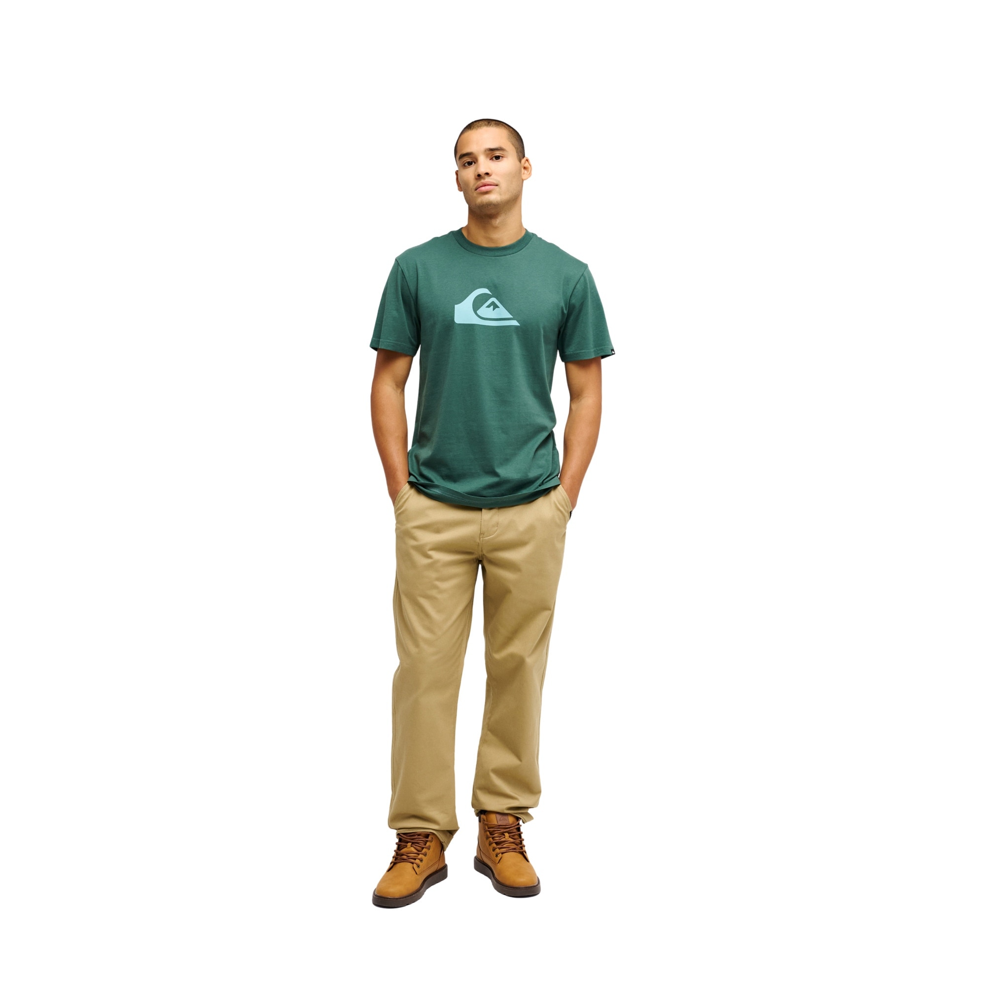 Camiseta de hombre Ev Comp Logo Quiksilver - Verde Verde-5