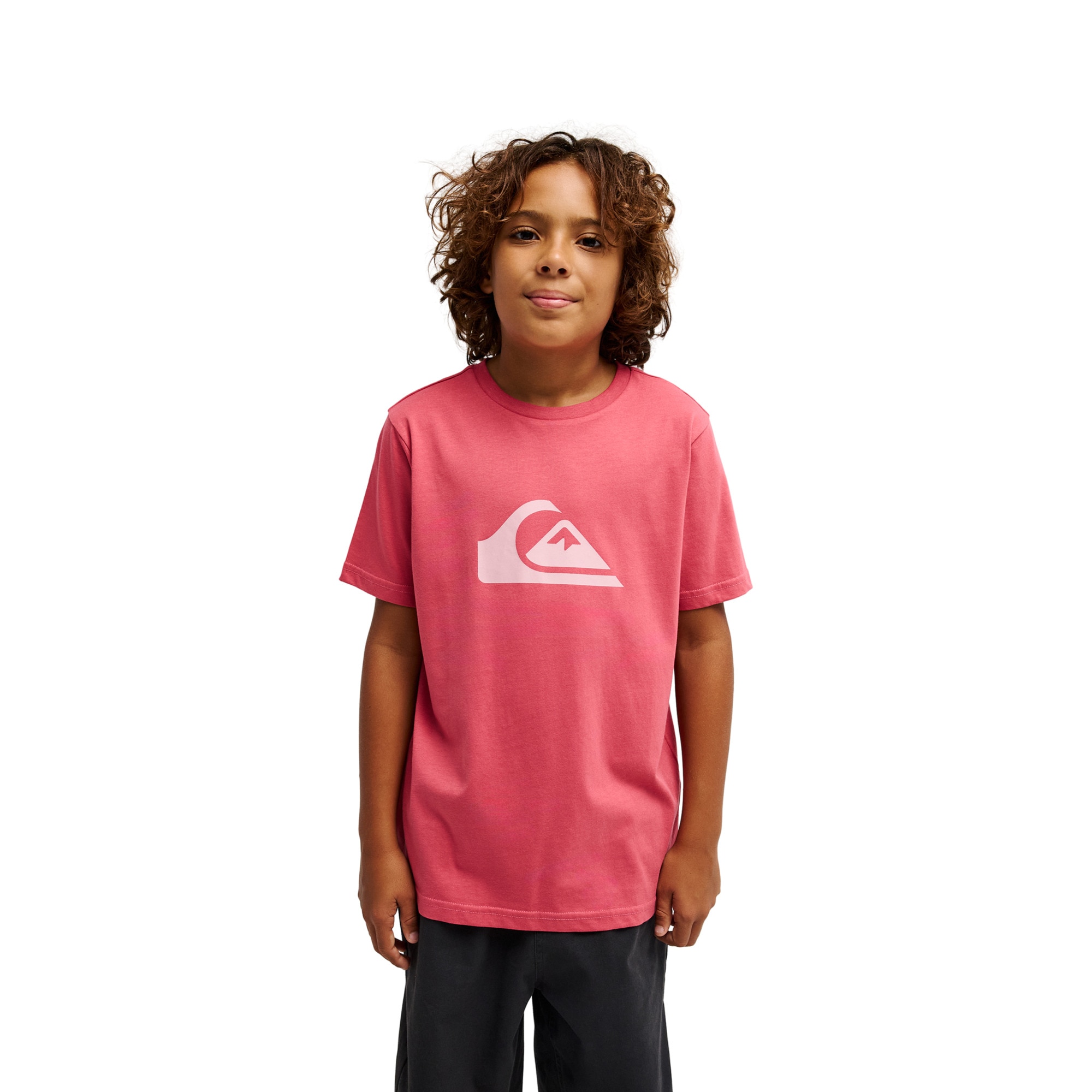 Camiseta de niños Ev Comp Logo Quiksilver - Rosa Rosa-1