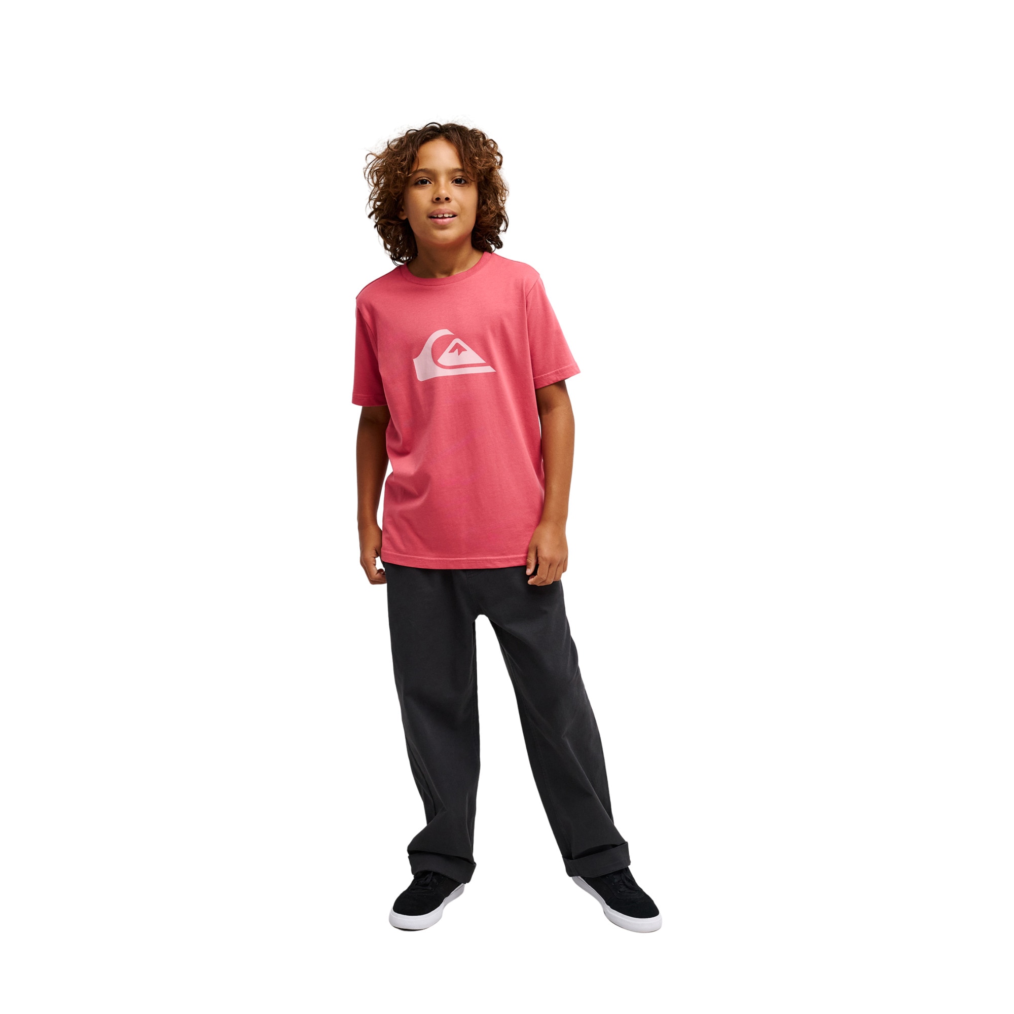 Camiseta de niños Ev Comp Logo Quiksilver - Rosa Rosa-5