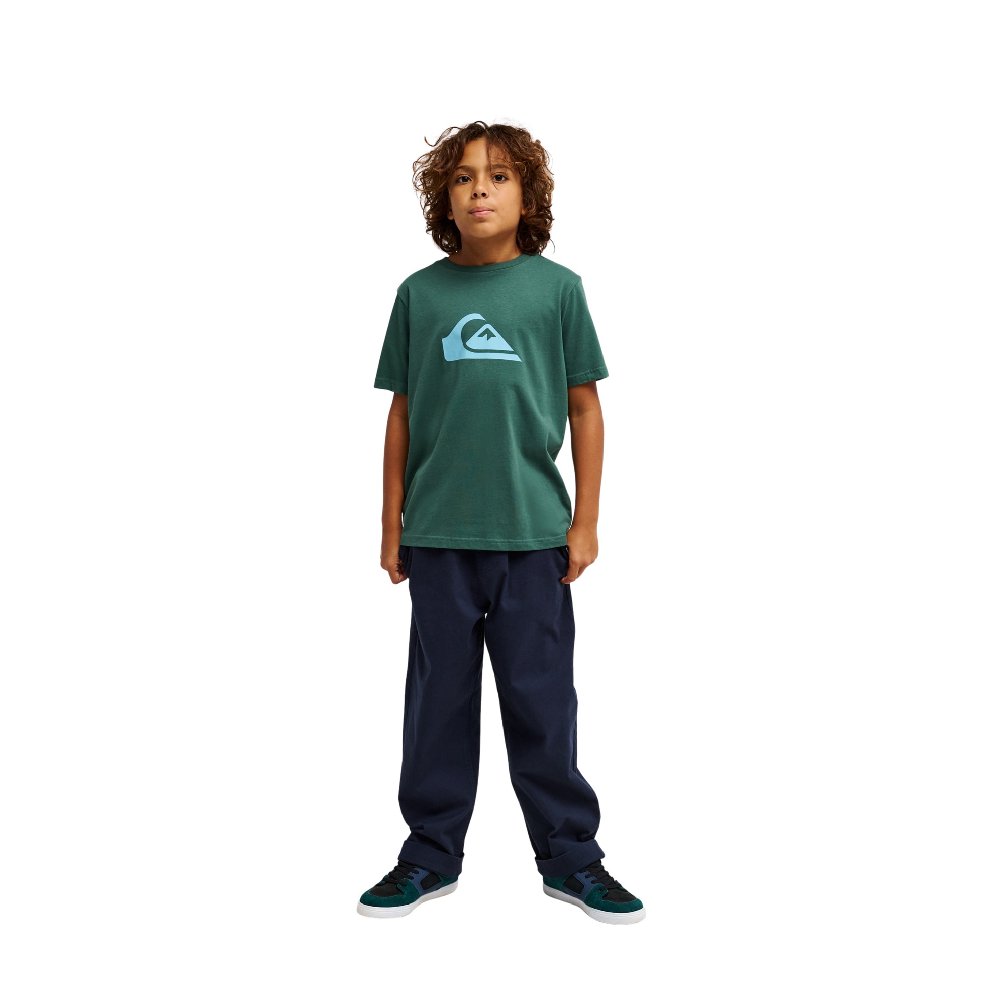 Camiseta de niños Ev Comp Logo Quiksilver - Verde Verde-5