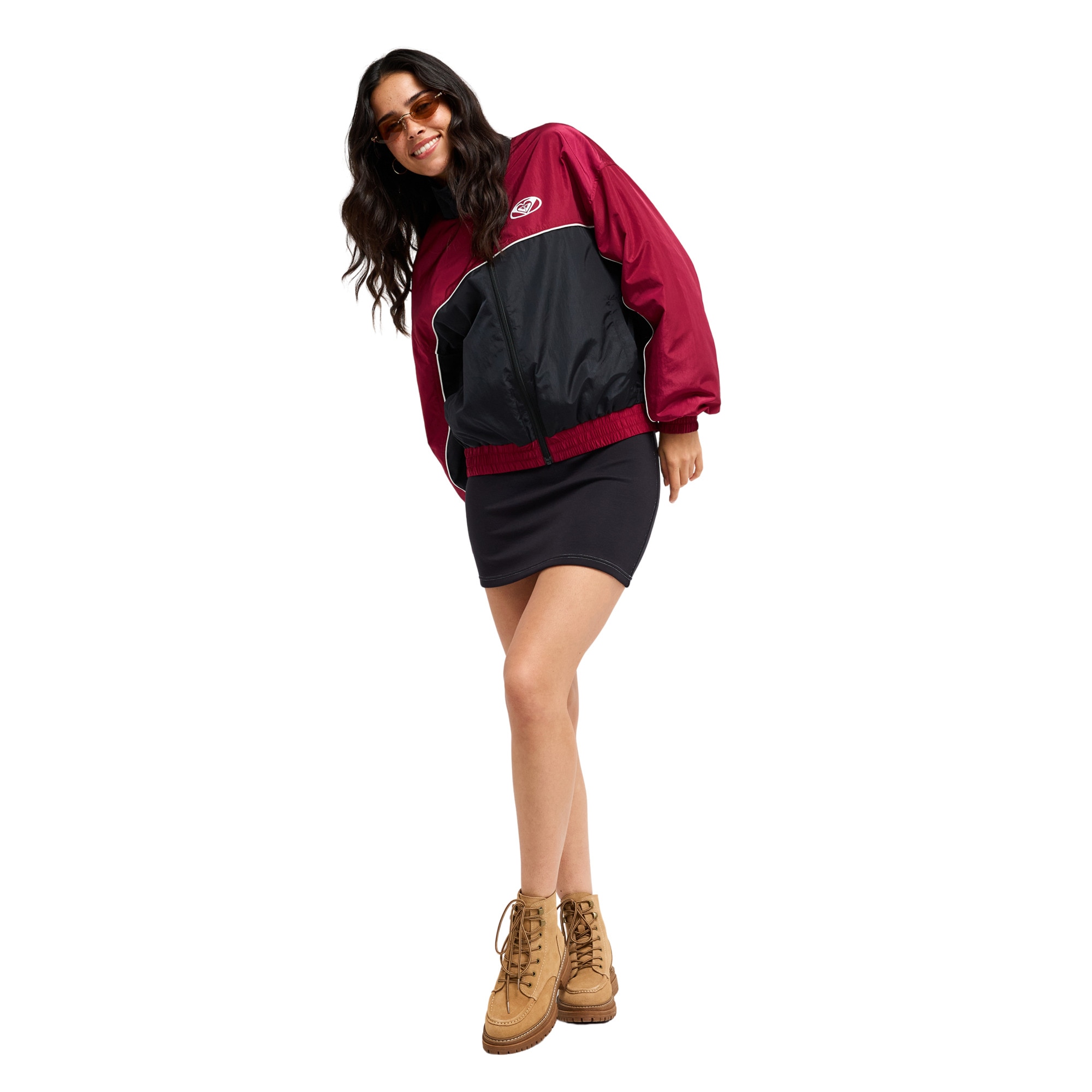 Chaqueta de mujer Echo Tide Roxy - Rojo Rojo-5