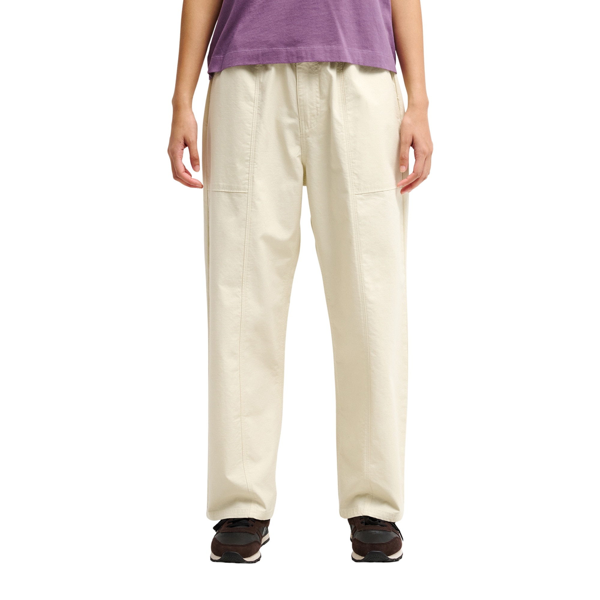 Pantalón de mujer Manhattan Quiksilver - Marrón Marrón-1