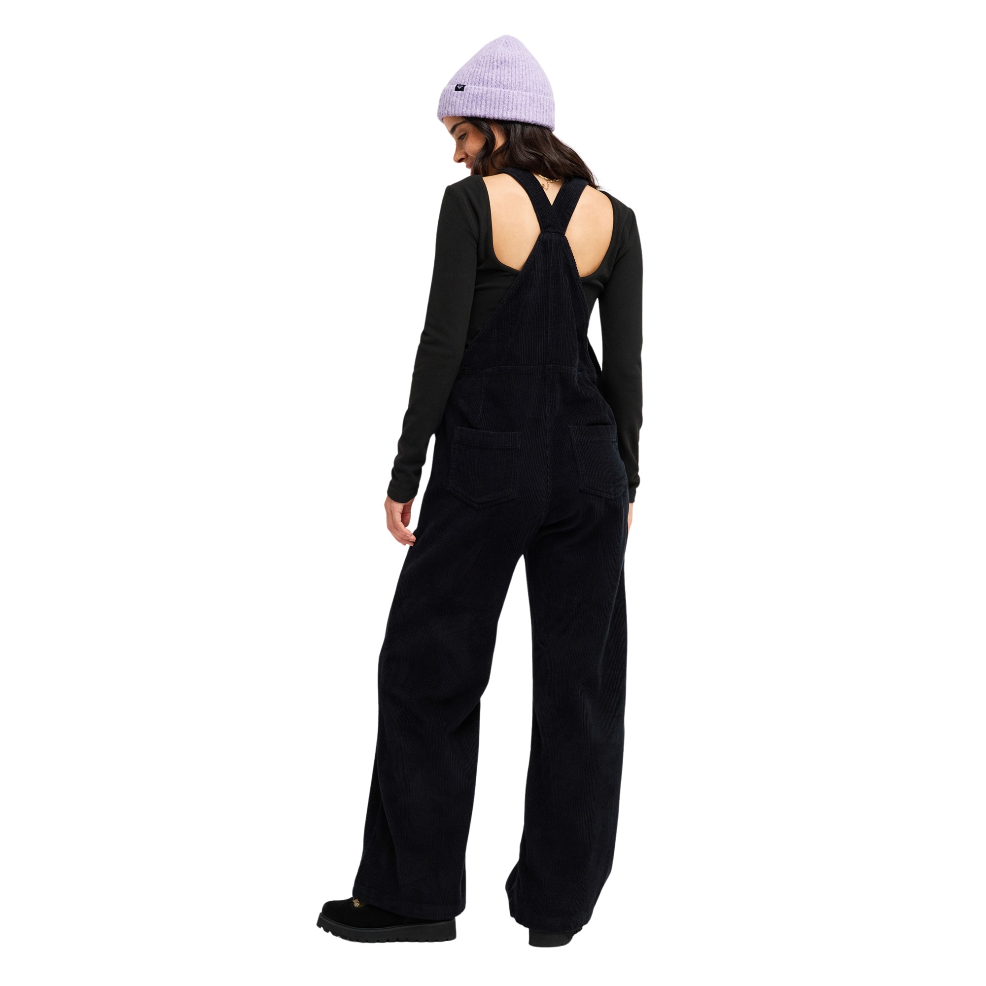 Peto de pana de mujer Trailblazer Overall Roxy - Negro Negro-6