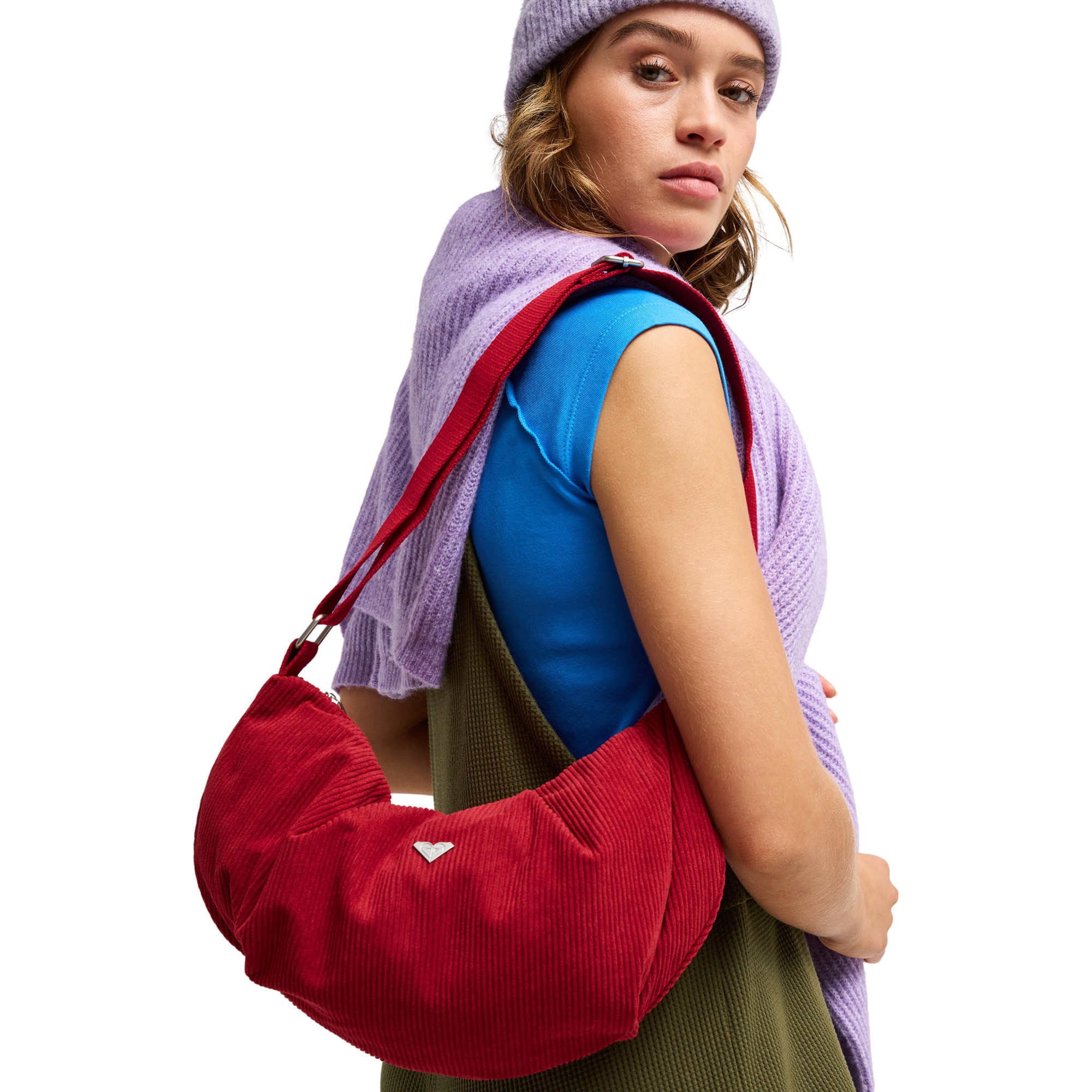 Imagen 0 de Bolso bandolera de pana de mujer Neon Moon Cord Roxy Negro