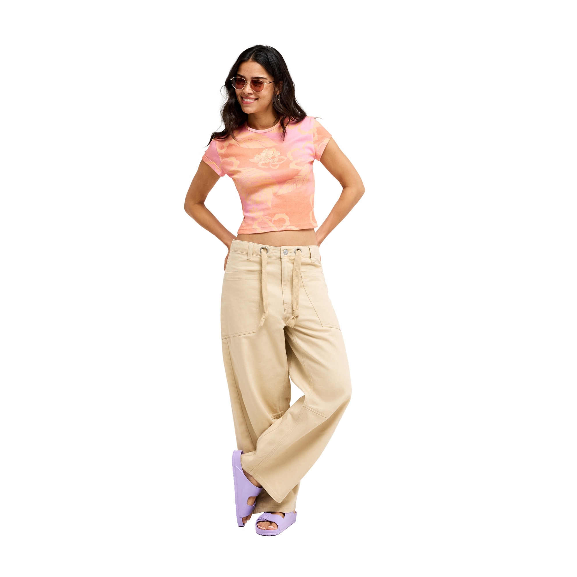 Pantalón de mujer Sky And Sand Roxy - Beige Beige-5