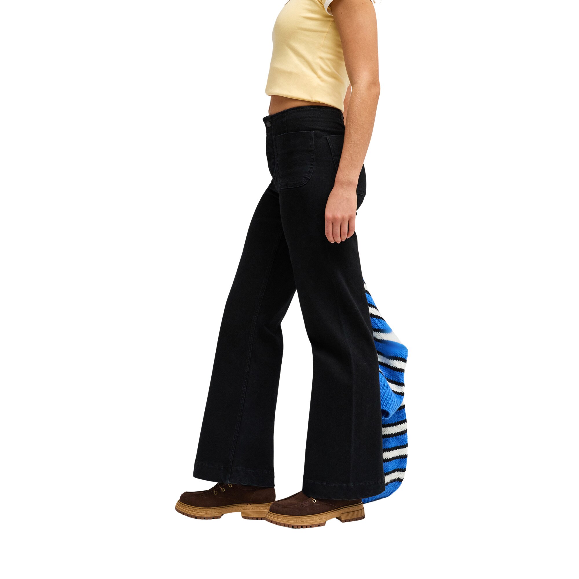 Vaquero ancho en denim de mujer Island Mood Roxy - Azul Azul-3