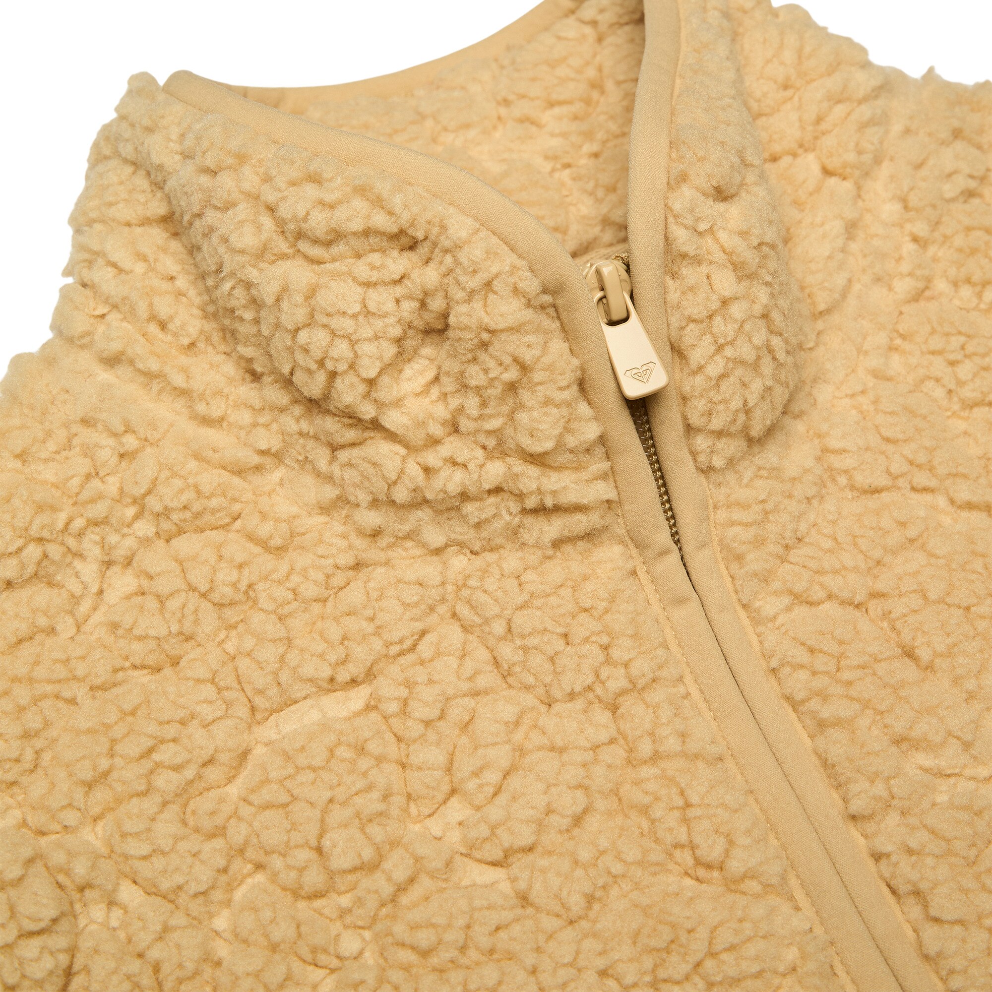 Chaleco de forro polar sherpa de niños Iconic Stars Roxy - Natural Natural-3