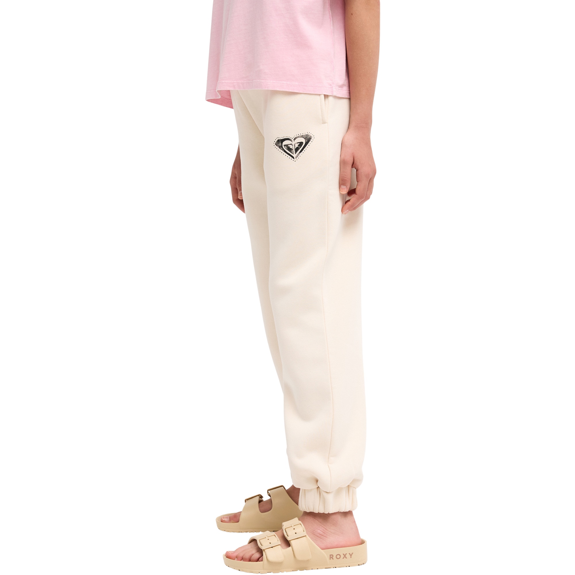 Joggers de corte ancho de niños Surf Feeling Wide Brushed Roxy - Natural Natural-3