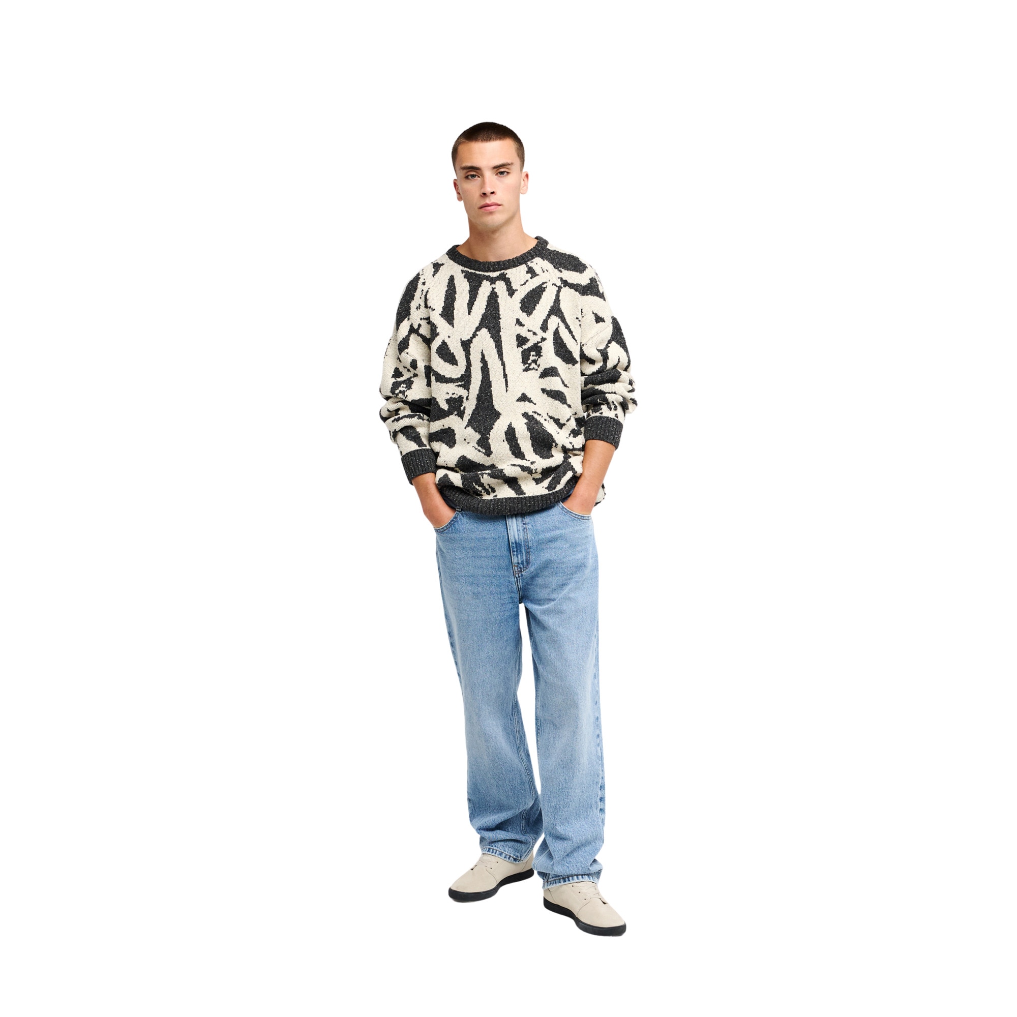 Jersey de hombre Liam Jacquard Quiksilver - Blanco Blanco-5