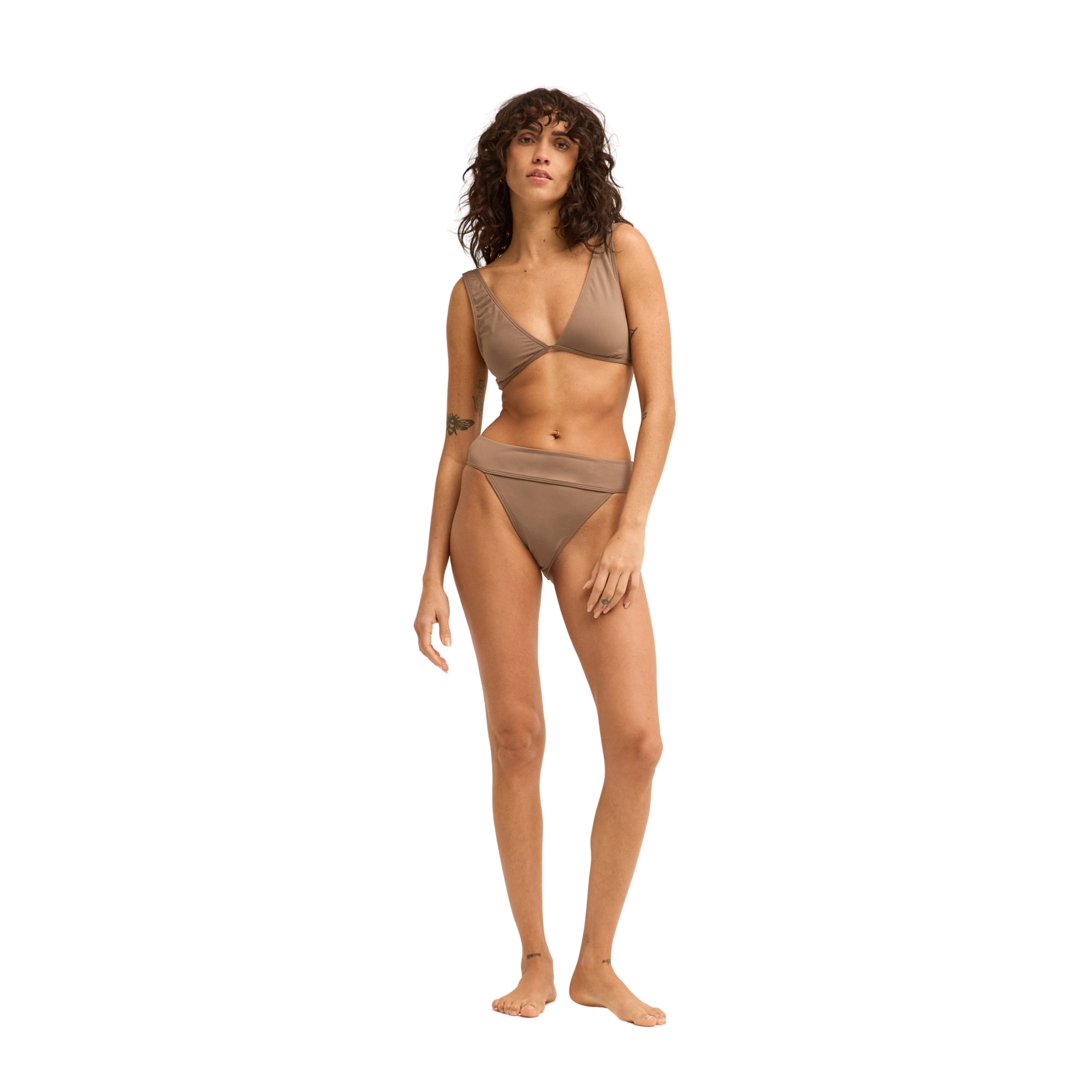 Top de bikini de mujer Sol Searcher Ava Tank Billabong - Marrón Marrón-3