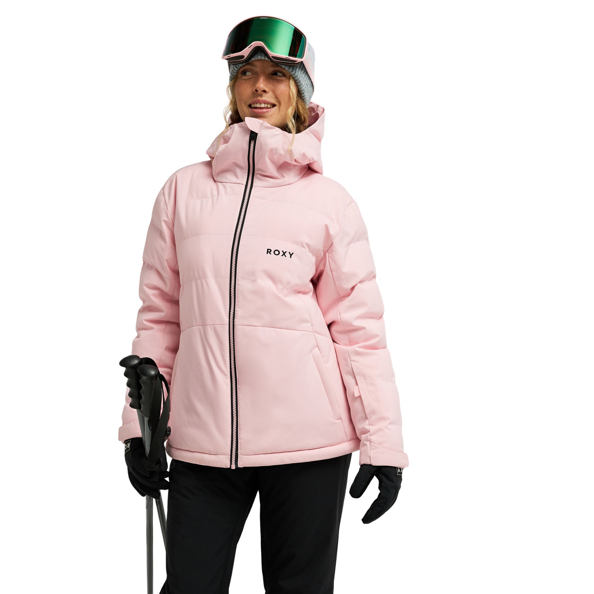 Chaqueta de mujer Snowyhill Puffy 10K Roxy - Rosa Rosa-1