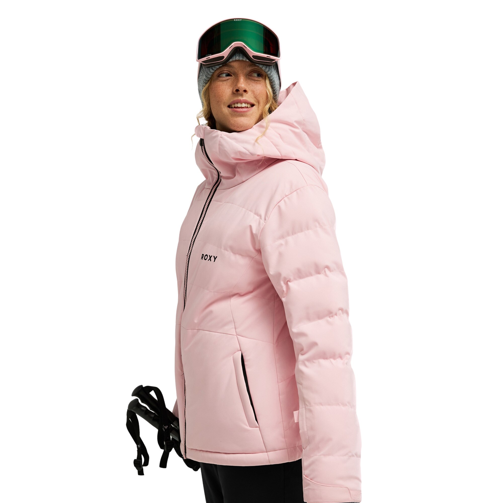 Chaqueta de mujer Snowyhill Puffy 10K Roxy - Rosa Rosa-2