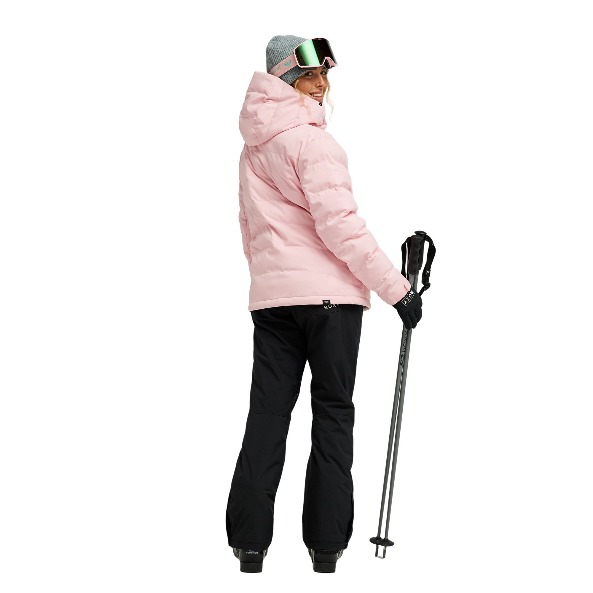 Chaqueta de mujer Snowyhill Puffy 10K Roxy - Rosa Rosa-4