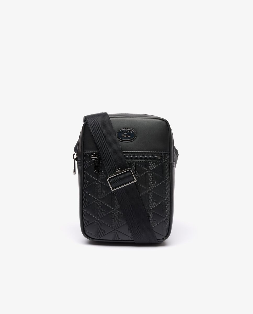Cartera de hombre vertical con monograma estampado - Lacoste - Negro Negro-1