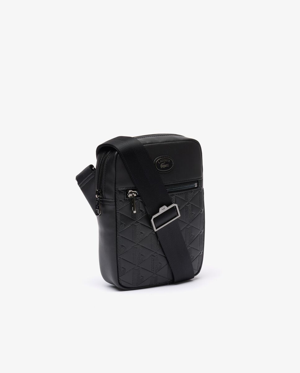 Cartera de hombre vertical con monograma estampado - Lacoste - Negro Negro-3