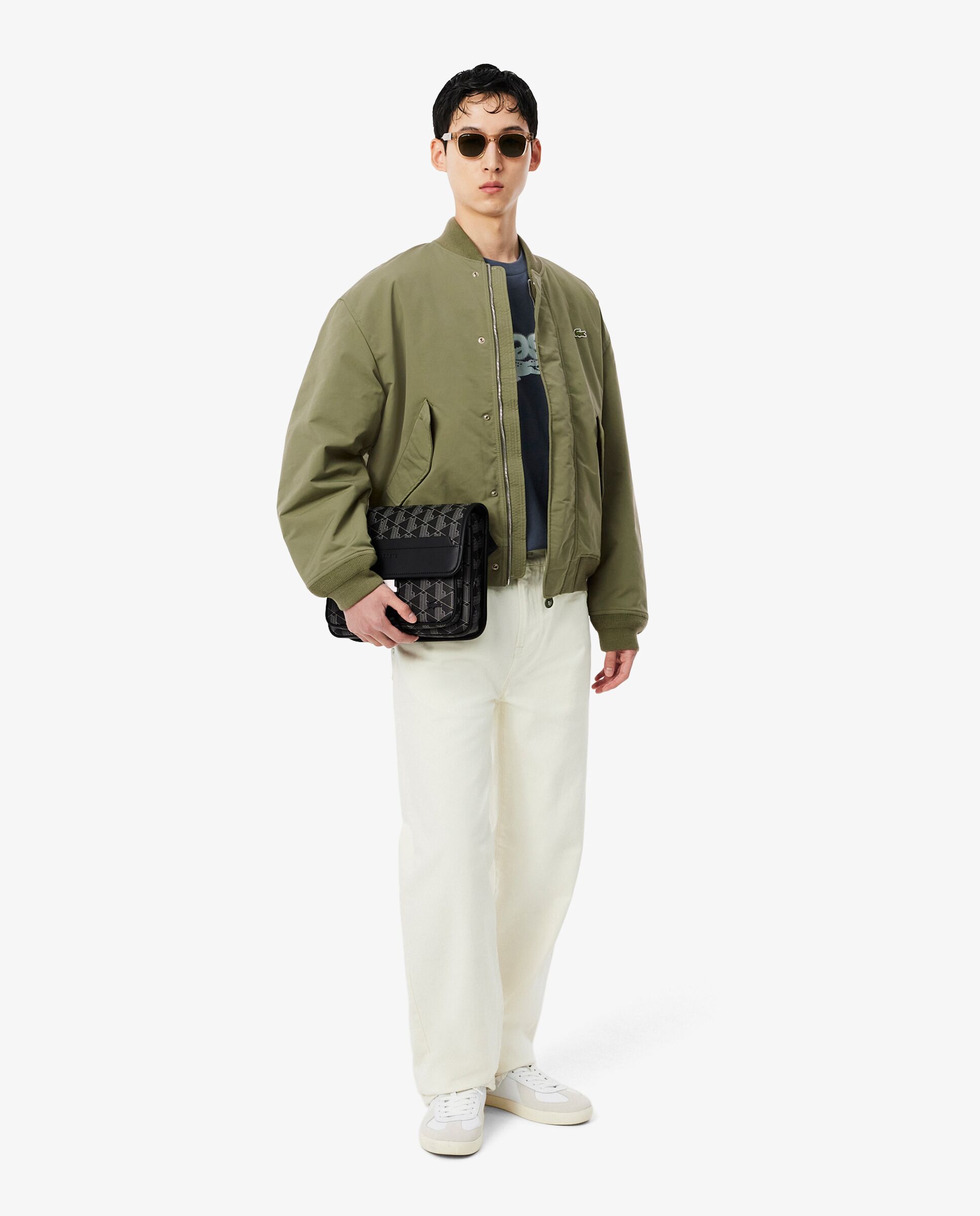 Portadocumentos de hombre con cierre de solapa grande the blend en - Lacoste - Multicolor Multicolor-2