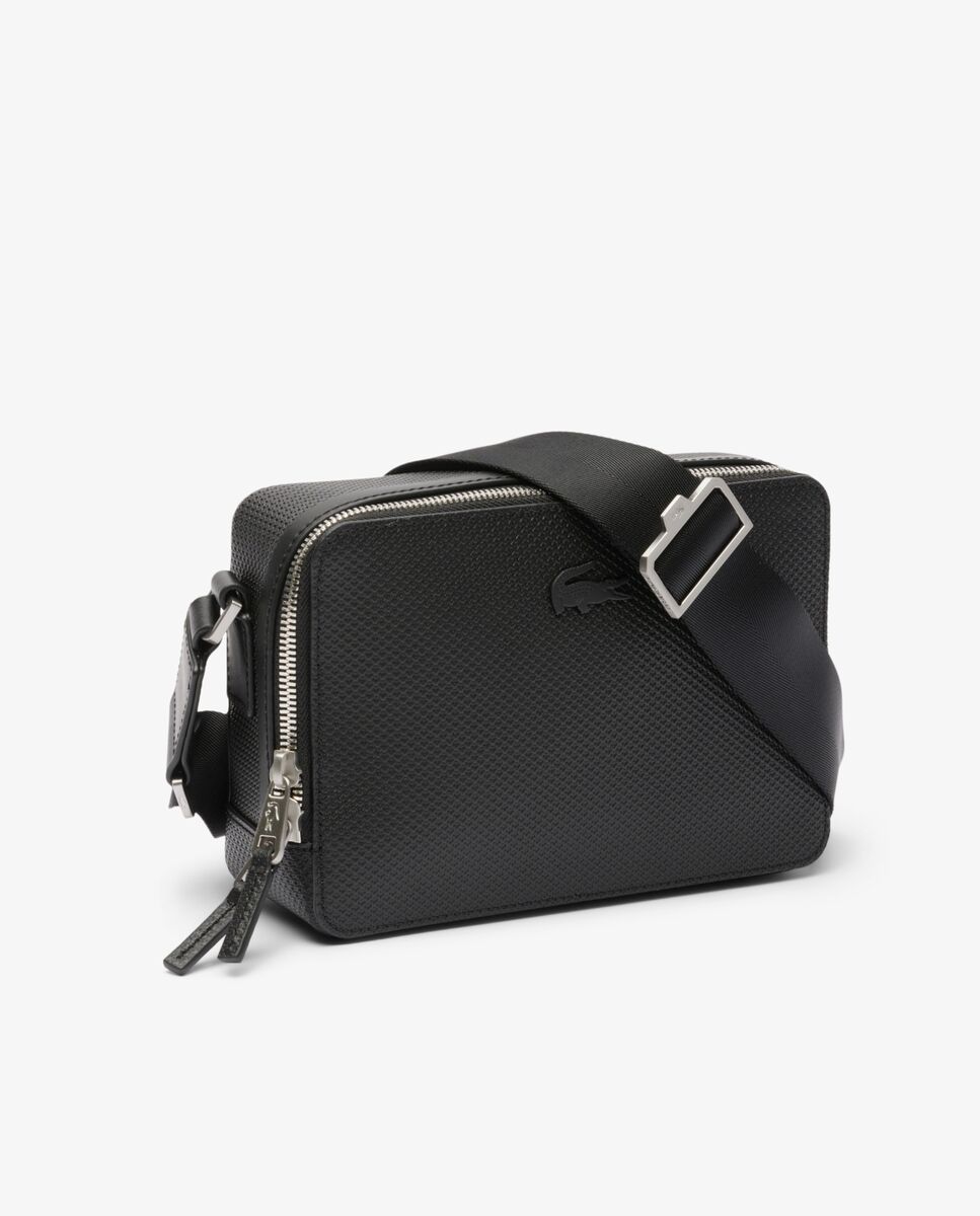Portadocumentos unisex de reportero chantaco de piel pequeño en negro - Lacoste - Blanco Blanco-3