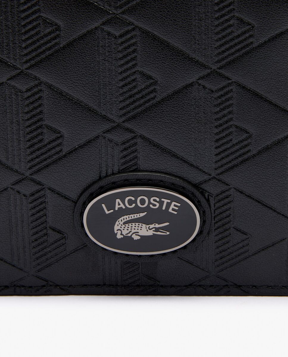 Billetera de hombre mediana nomogramme de piel en - Lacoste - Negro Negro-2