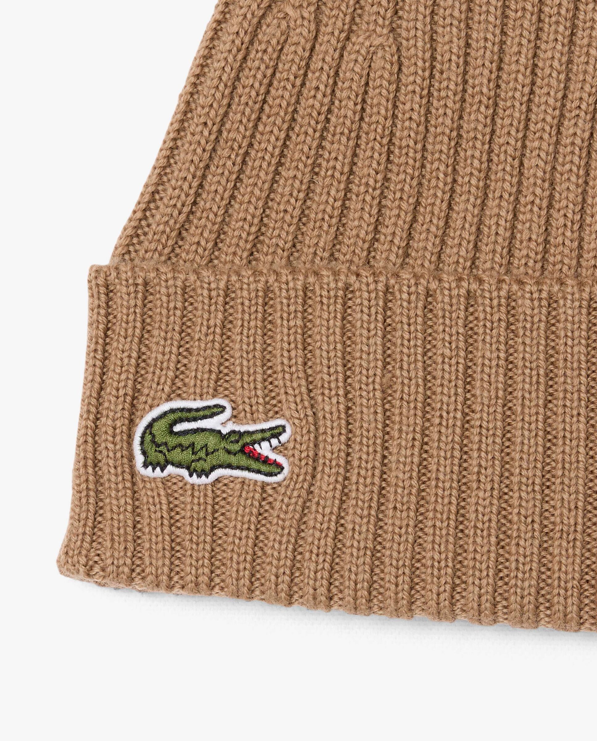 gorro de lana acanalada - Lacoste - Marrón Marrón-3