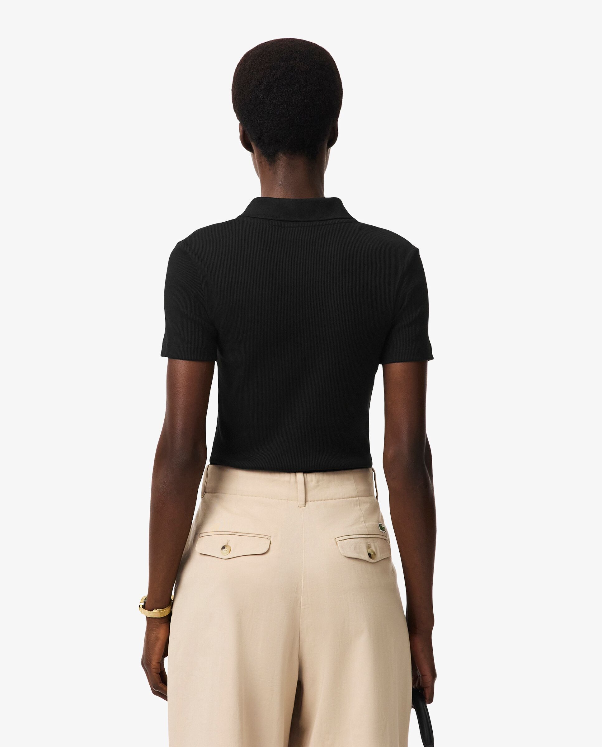 Polo de mujer Lacoste en algodón ecológico - Negro Negro-2