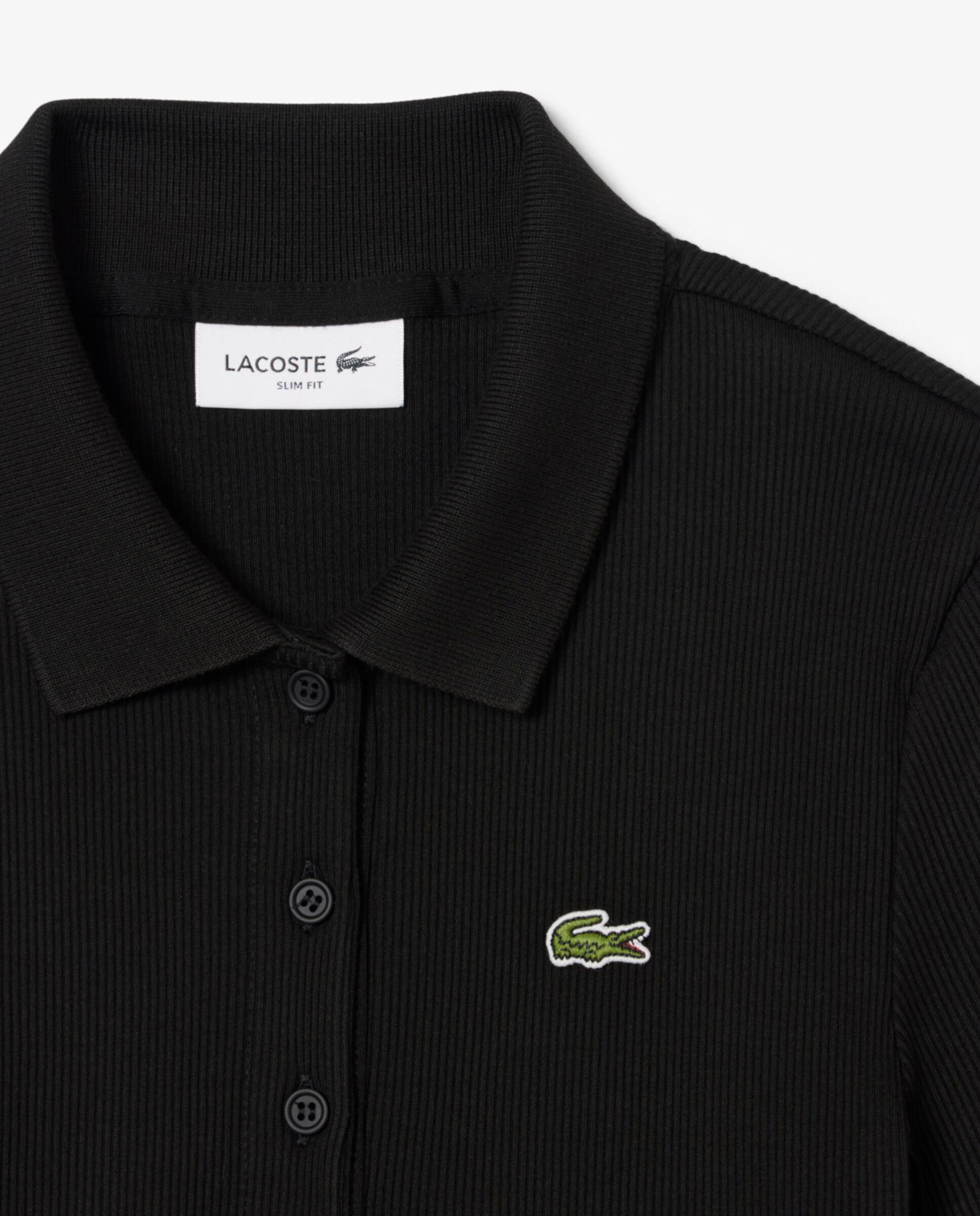Polo de mujer Lacoste en algodón ecológico - Negro Negro-5