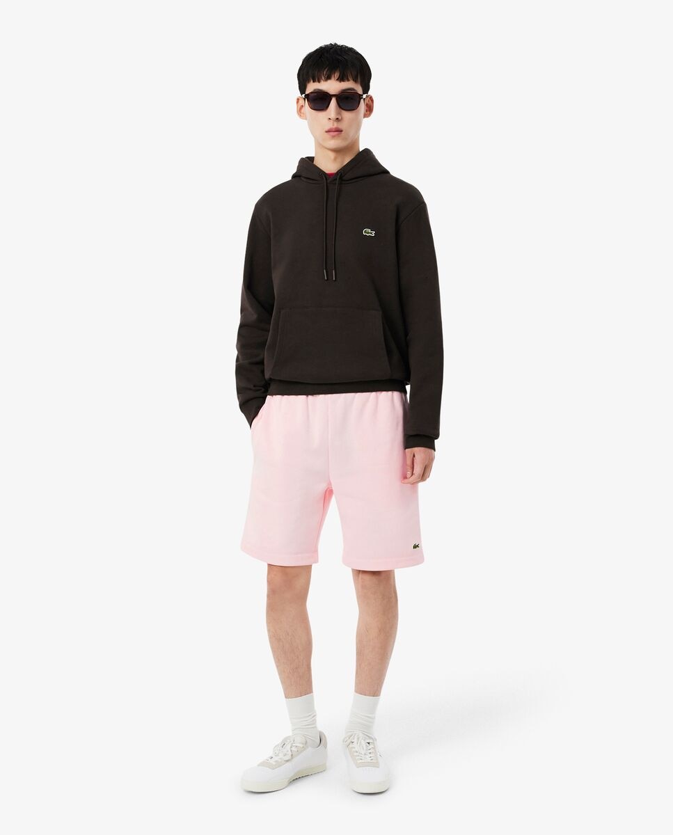 Lacoste - Pantalón de hombre corto de felpa de corte regular.