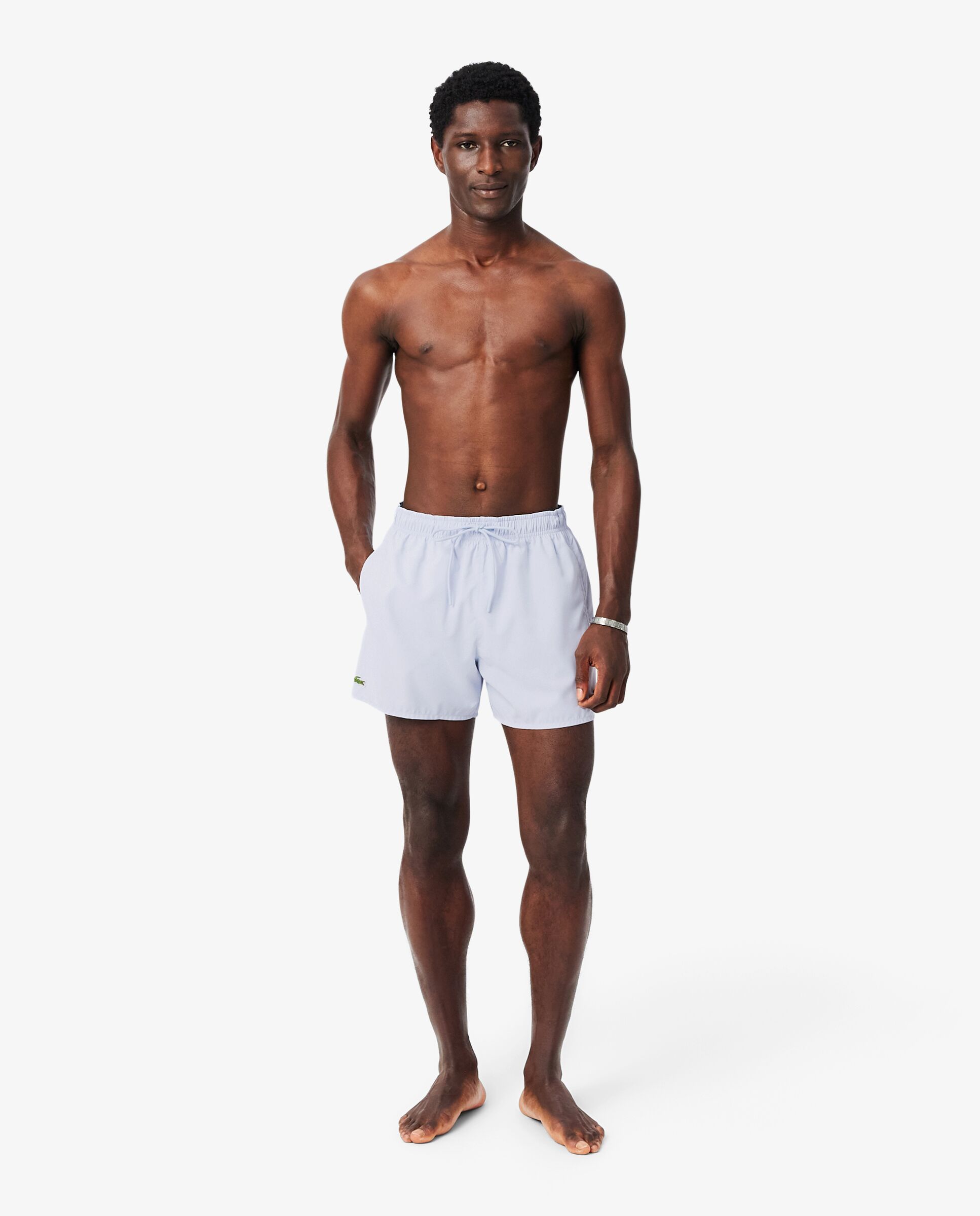 Bañadores boxer de hombre de poliéster - Lacoste - Azul claro Azul claro-1