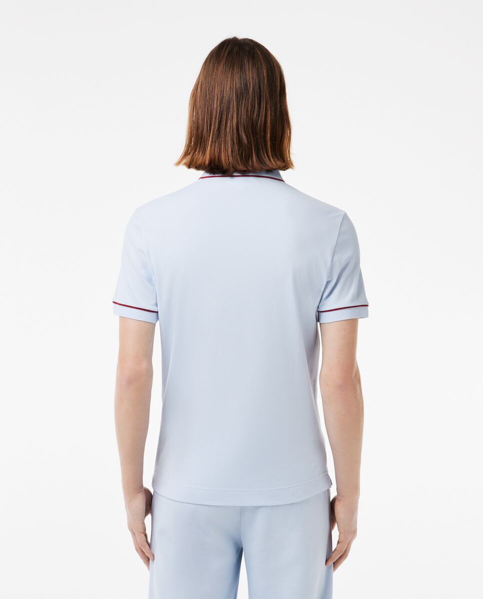 Polo de hombre Smart Paris en algodón stretch con ribete a contraste de manga corta - Lacoste - Azul claro Azul claro-2