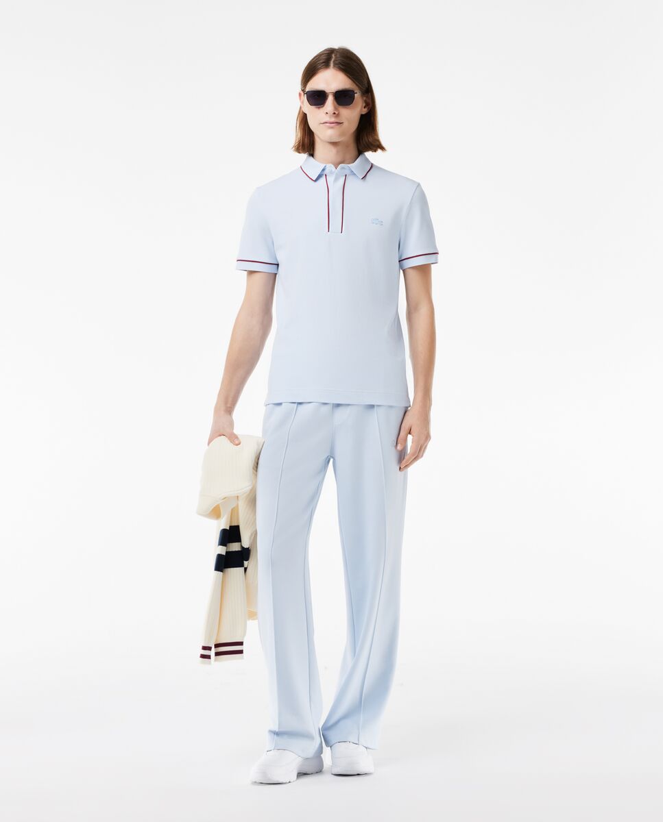 Polo de hombre Smart Paris en algodón stretch con ribete a contraste de manga corta - Lacoste - Azul claro Azul claro-4
