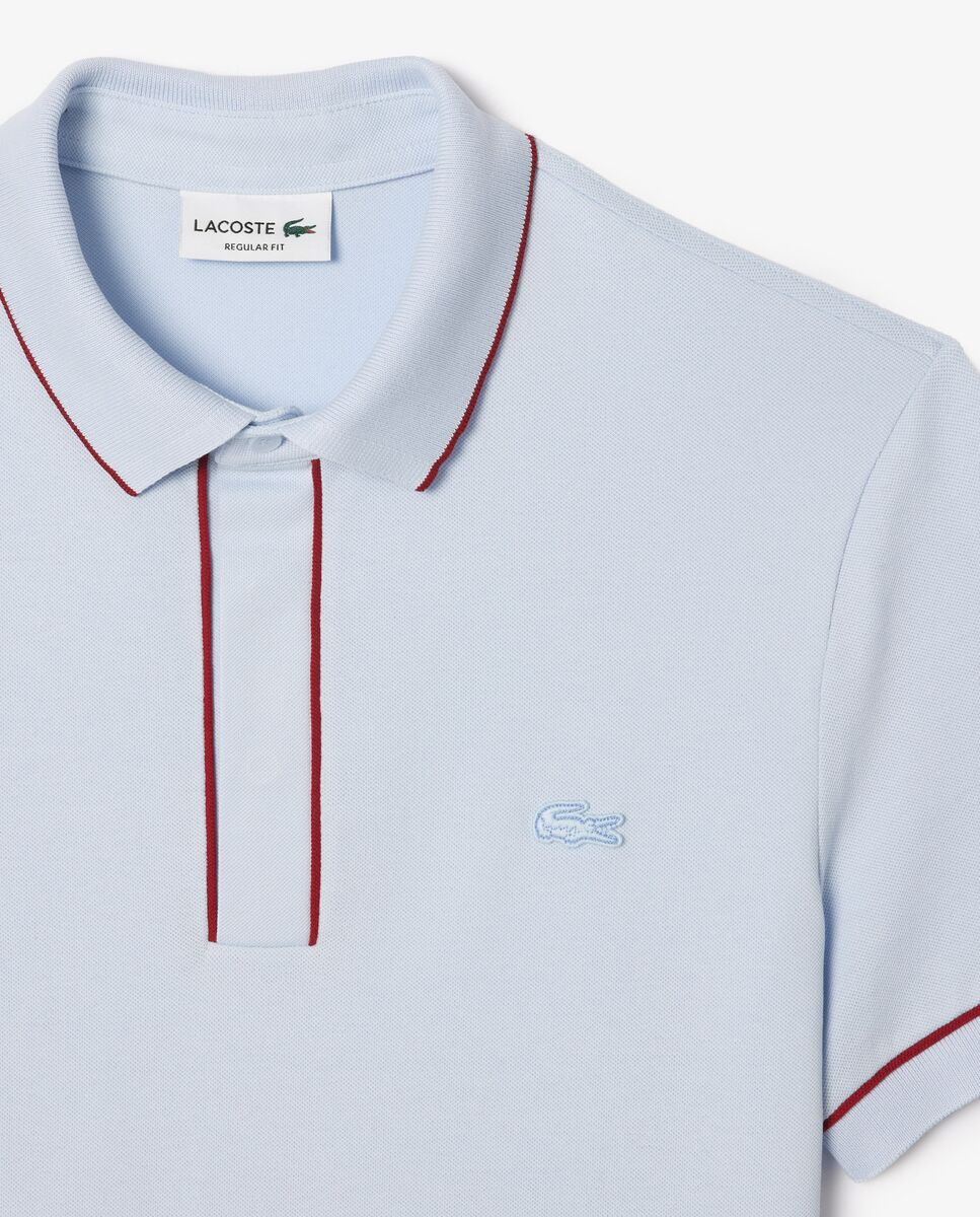 Polo de hombre Smart Paris en algodón stretch con ribete a contraste de manga corta - Lacoste - Azul claro Azul claro-6
