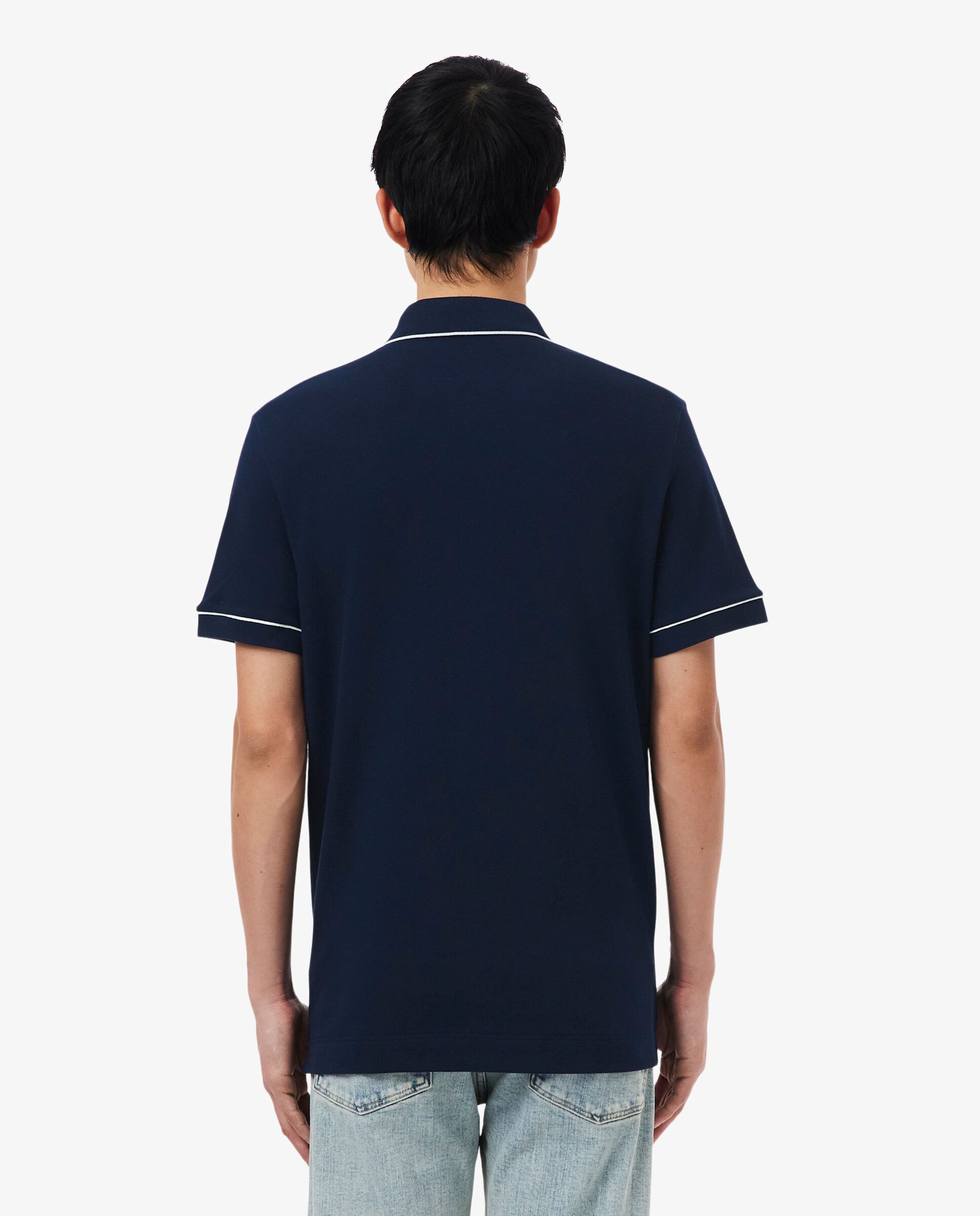 Polo de hombre Smart Paris en algodón stretch con ribete a contraste de manga corta - Lacoste - Azul marino Azul marino-2