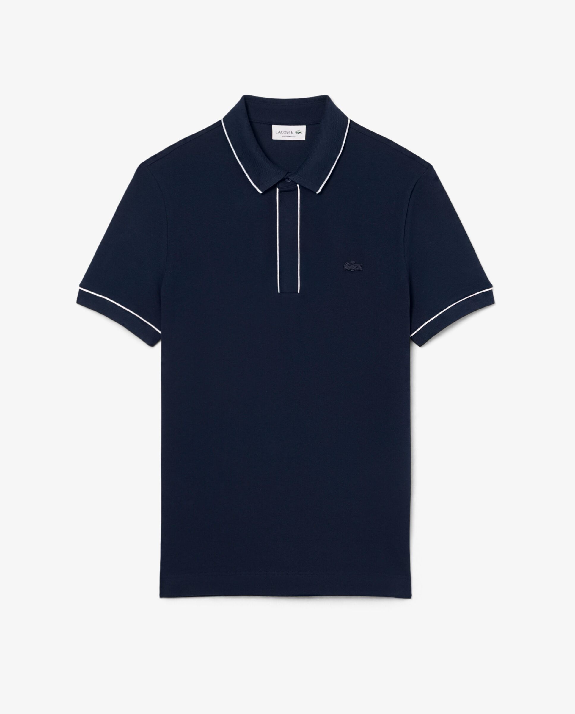 Polo de hombre Smart Paris en algodón stretch con ribete a contraste de manga corta - Lacoste - Azul marino Azul marino-6