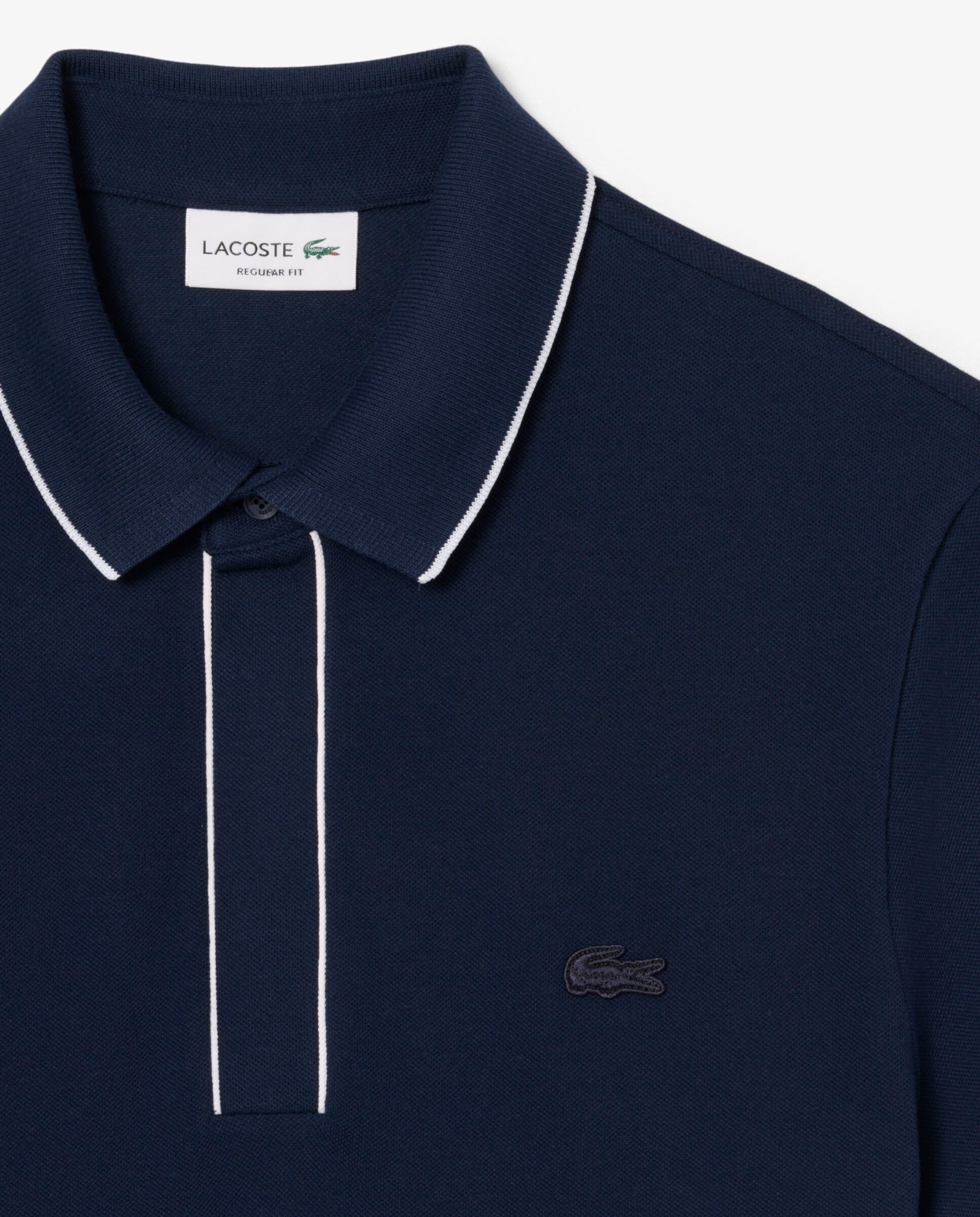 Polo de hombre Smart Paris en algodón stretch con ribete a contraste de manga corta - Lacoste - Azul marino Azul marino-5