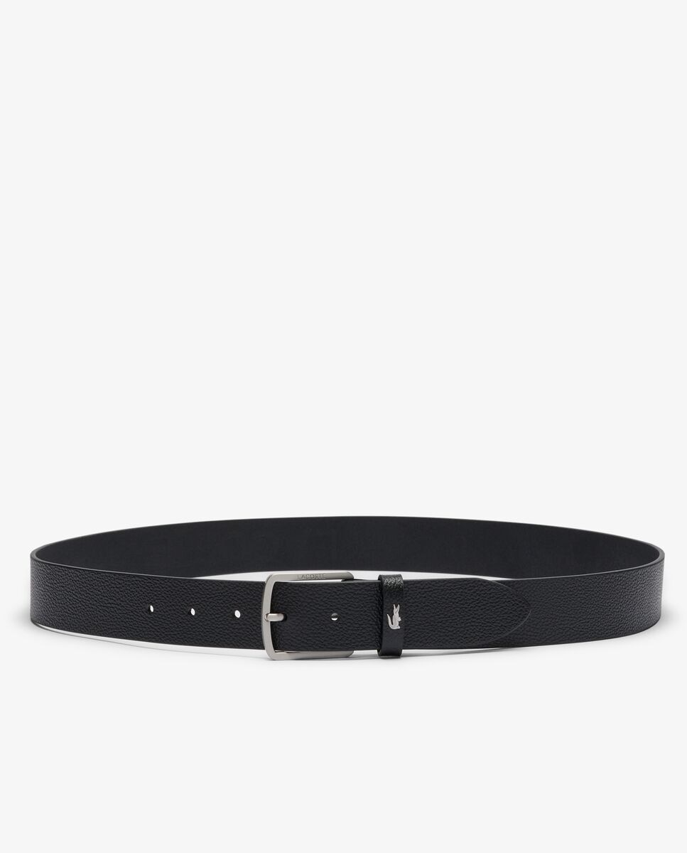 Cinturón de hombre de piel granulada en marrón - Lacoste - Blanco Blanco-4
