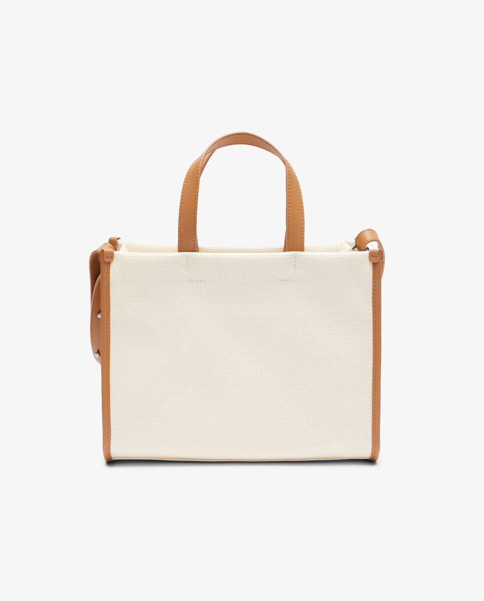 Bolso de mujer tote pequeño de lona heritage en natural tan - Lacoste - Natural Natural-4