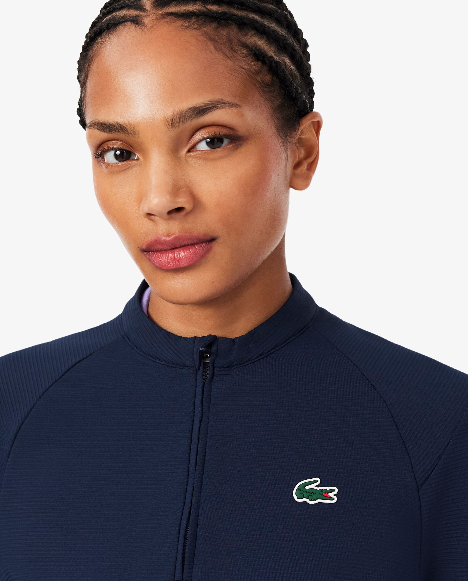 Sudadera de mujer deportiva fina con protección uv en blanco - Lacoste - Azul marino Azul marino-3